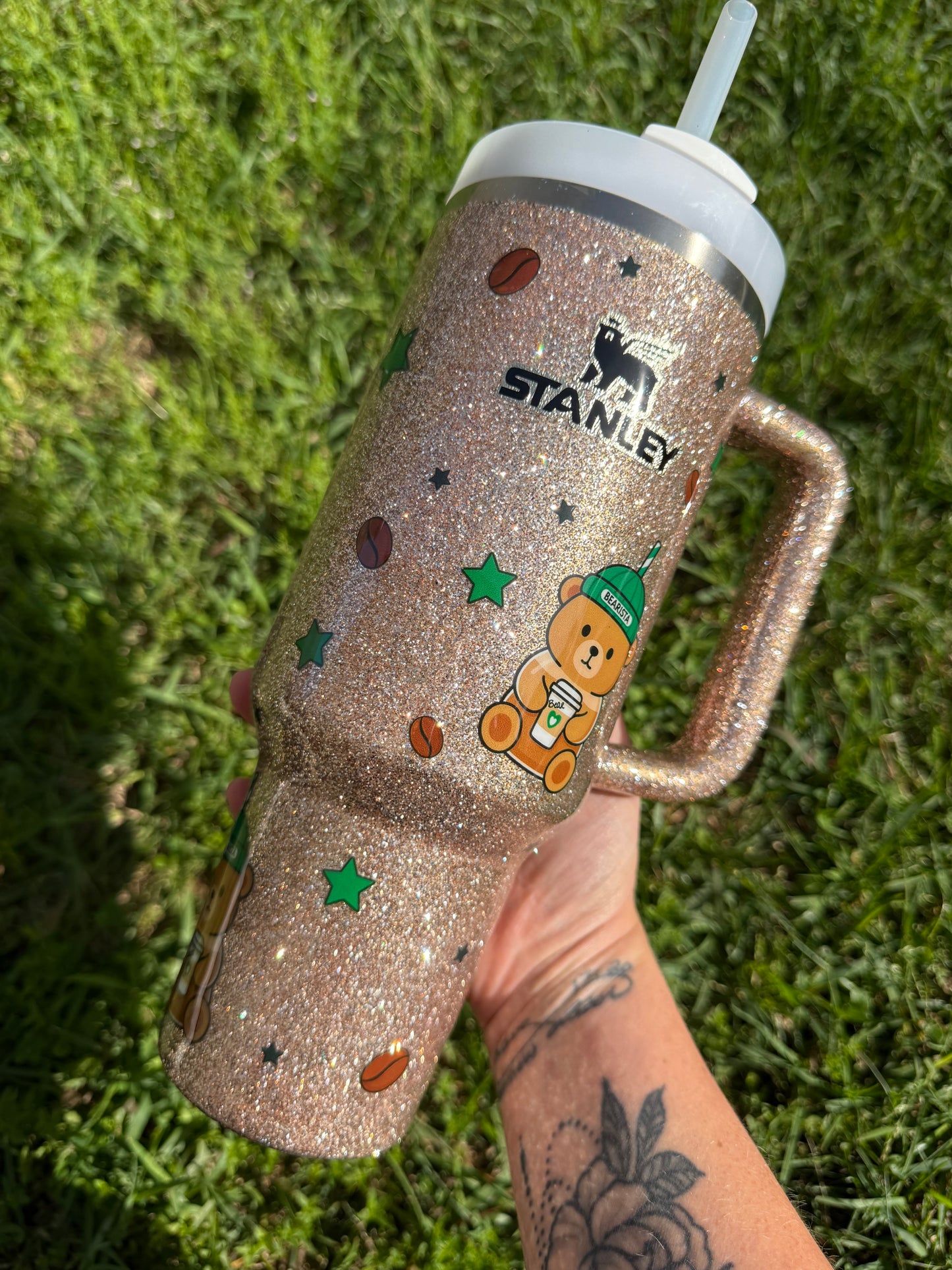 Bearista Coffee Glitter Tumbler