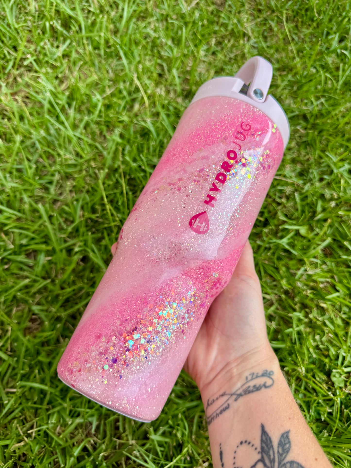 32oz HydroJug Sport Pink Swirls Ready to Ship