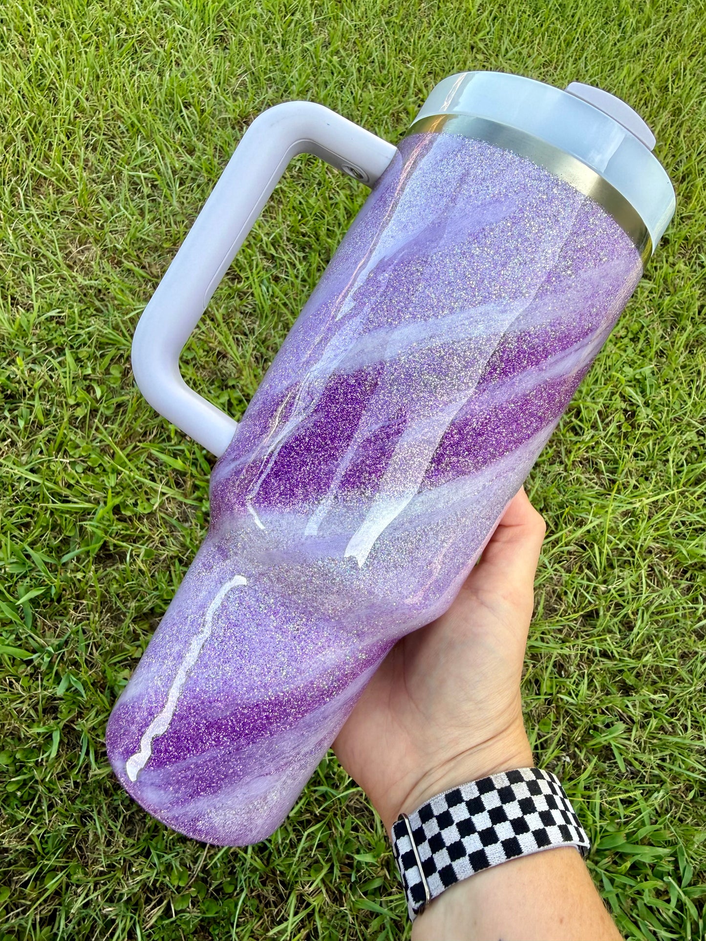 40oz Stanley Quencher Purple Swirl Ready to Ship