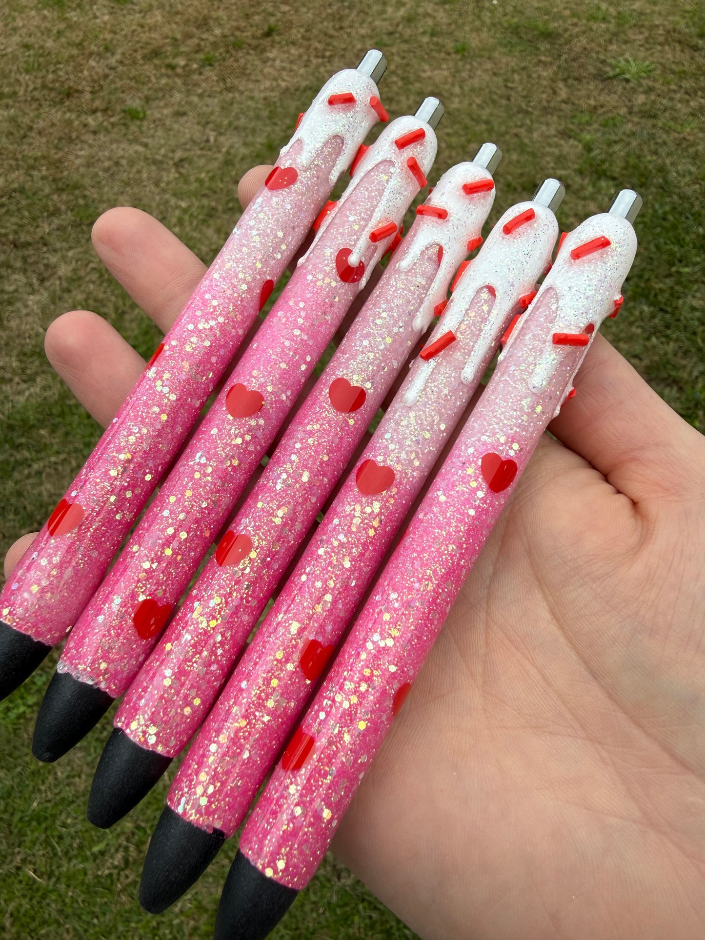 Ombré Heart Drip Epoxy Glitter Pen!