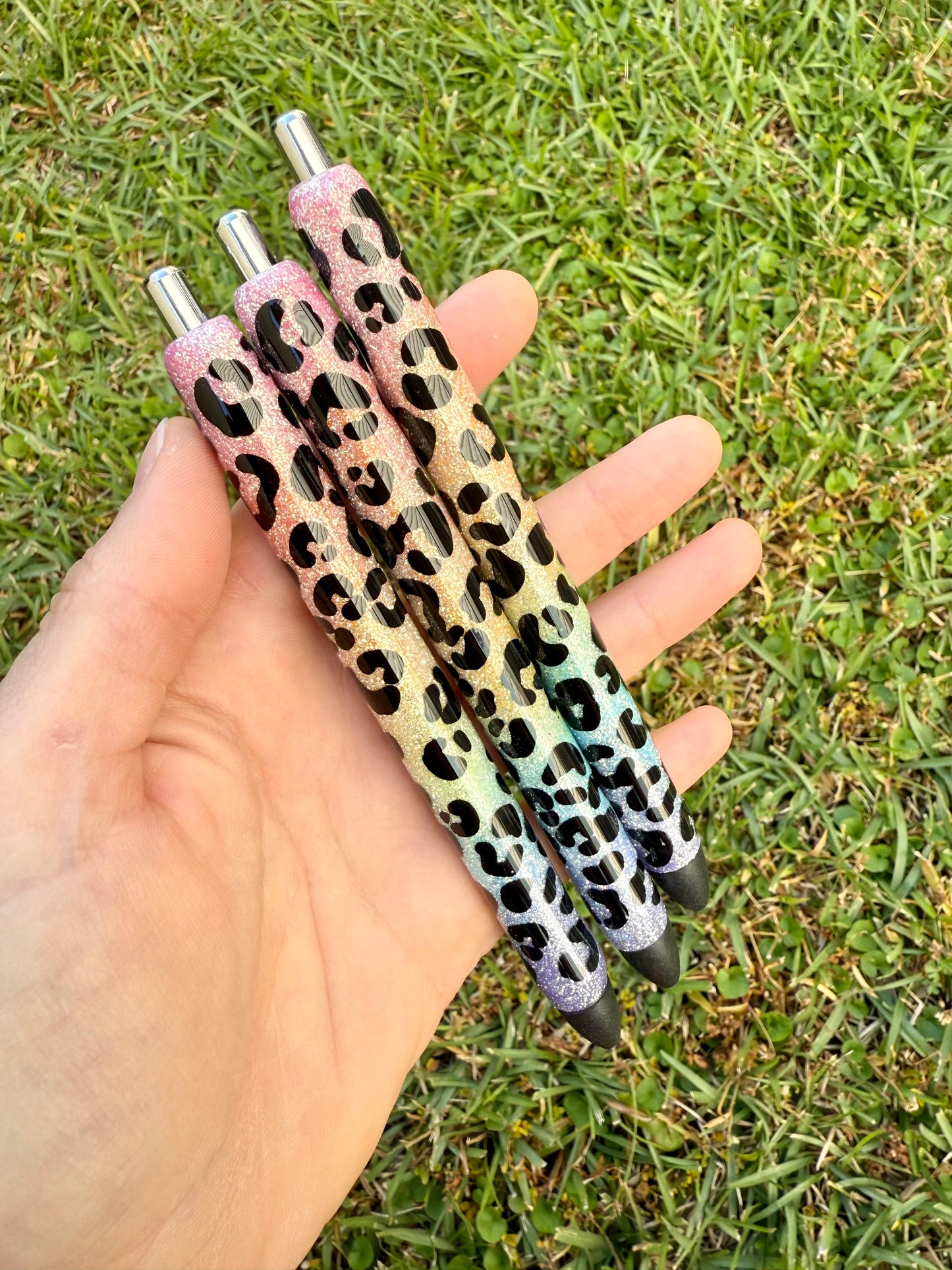 Rainbow Opal Leopard Inkjoy Epoxy Pen
