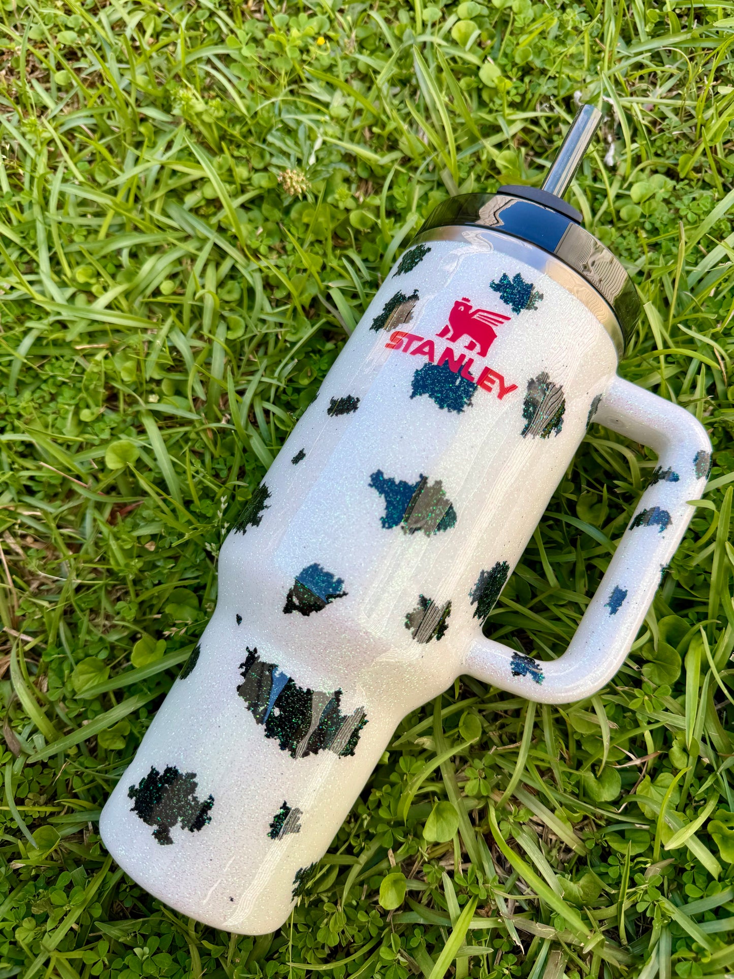 Dalmatian Glitter Tumbler