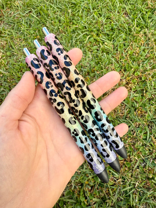 Rainbow Opal Leopard Inkjoy Epoxy Pen