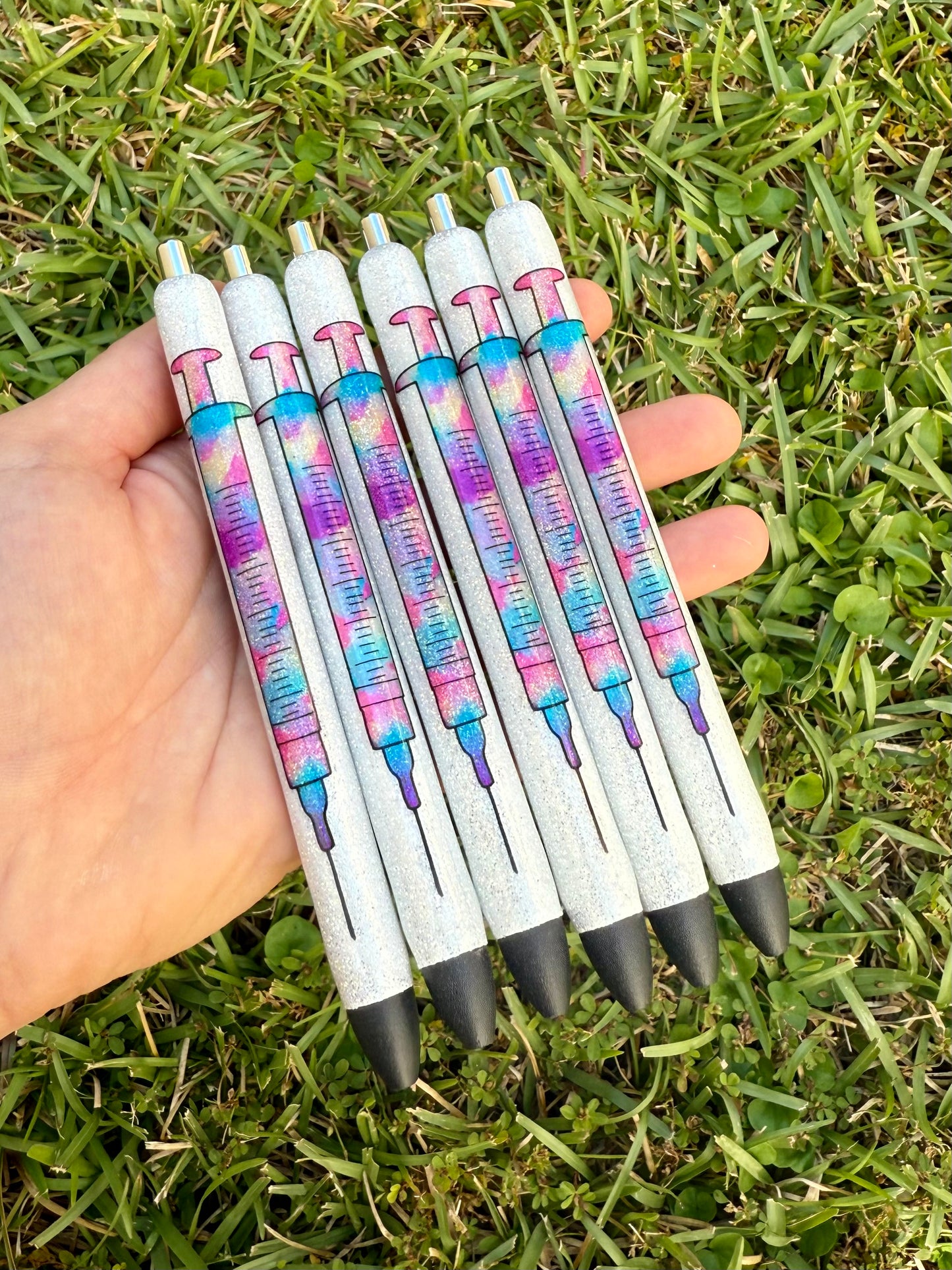 Tie Dye Syringe Epoxy Glitter Pen!