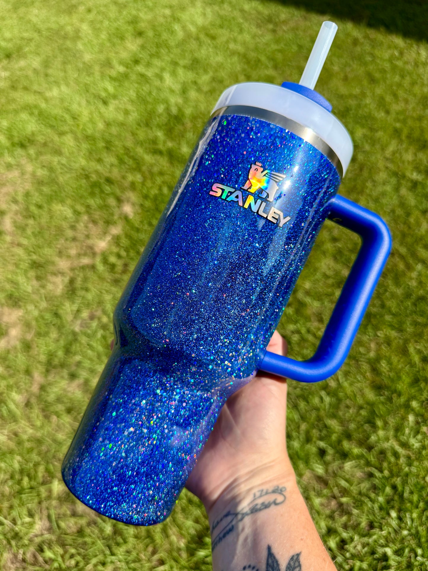 40oz Stanley Quencher Holo Cobalt Ready to Ship