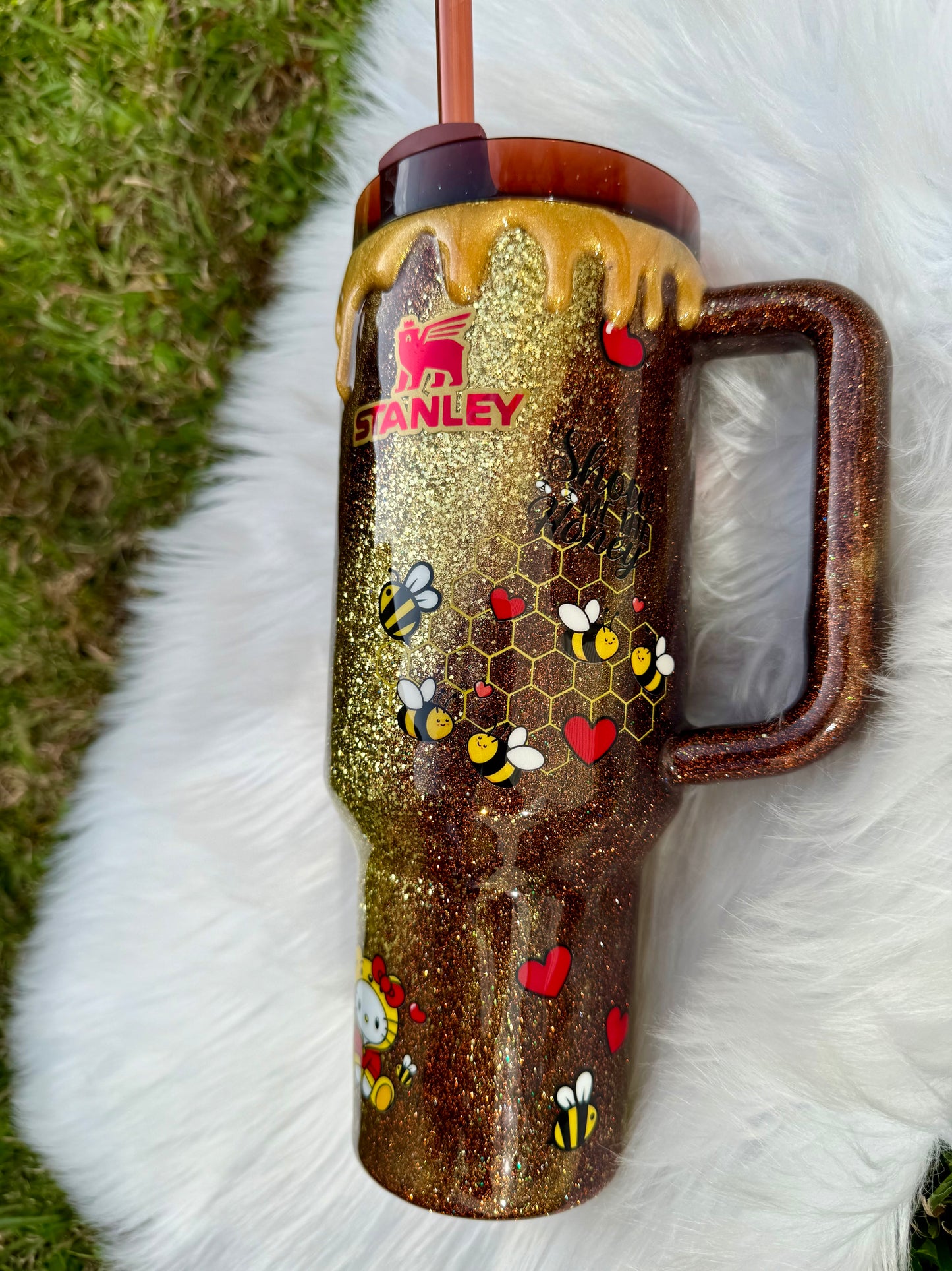 40oz Winnie the Pooh Hello Kitty Valentine Day Stanley or HydroJug