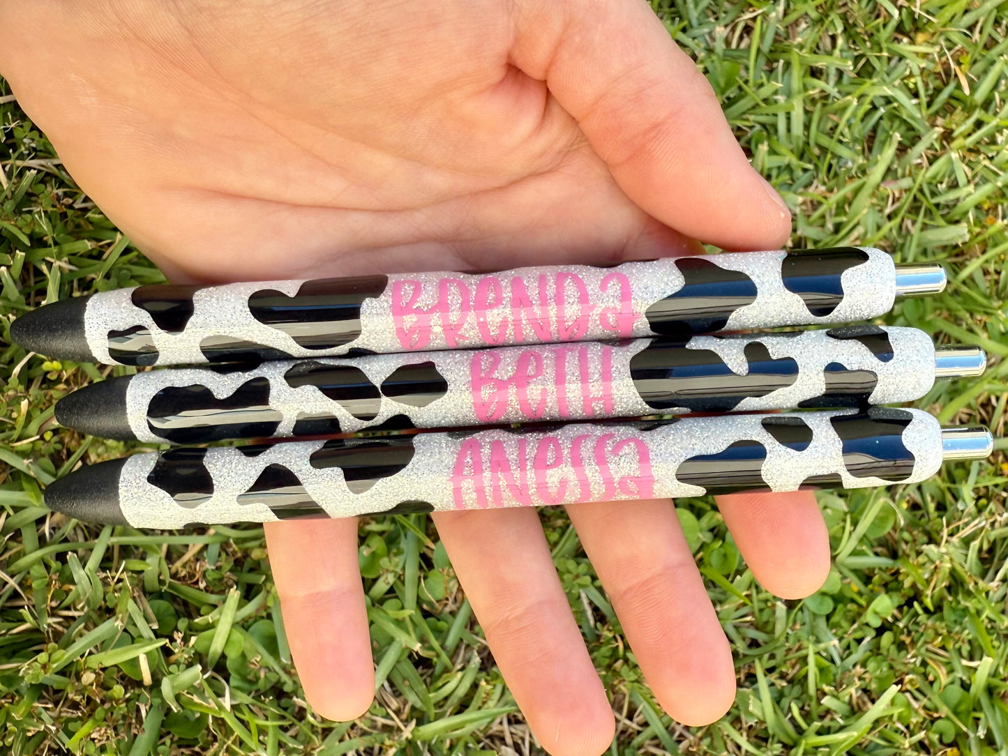 Cow Print Epoxy Glitter Pen!