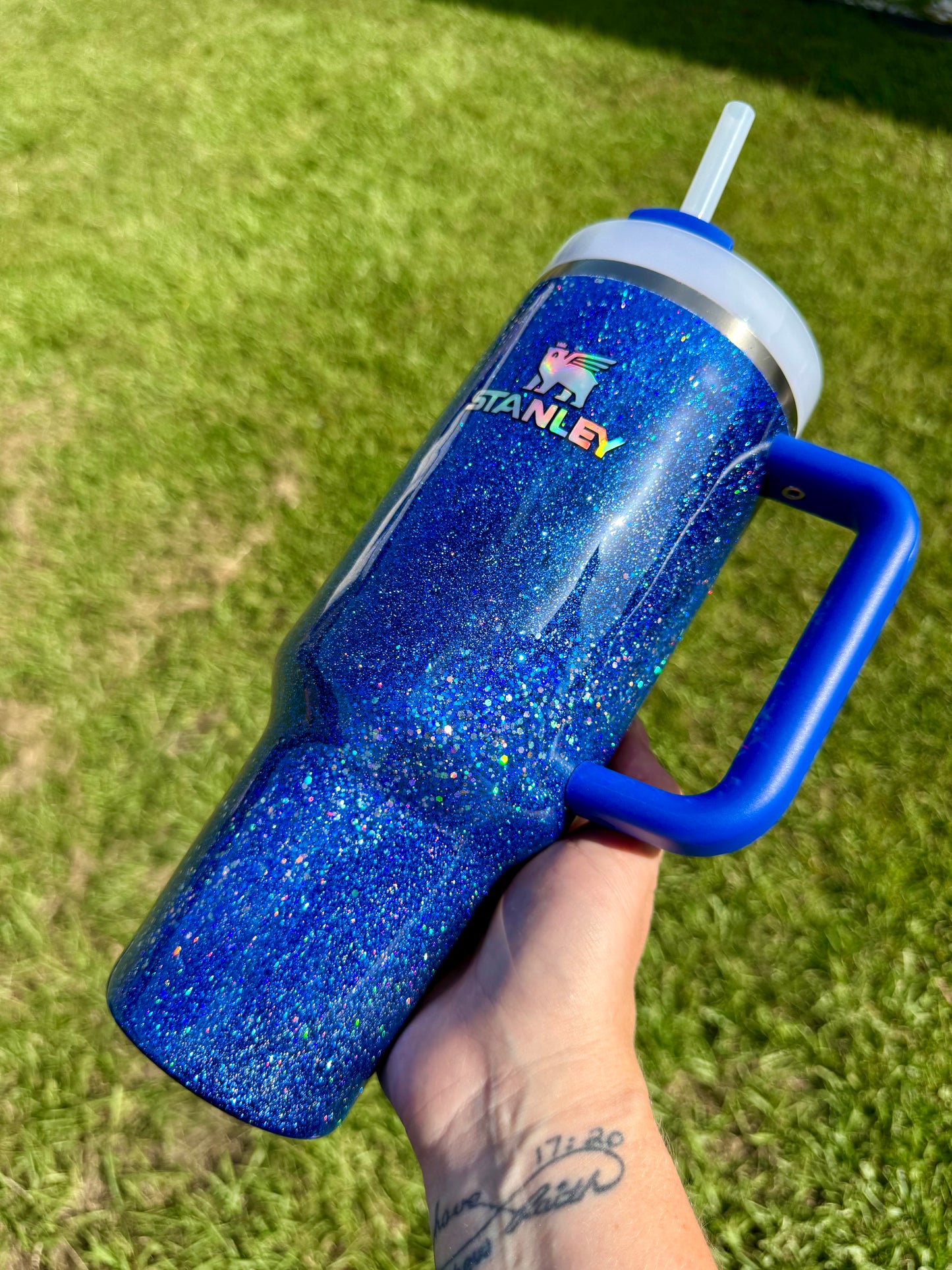 40oz Stanley Quencher Holo Cobalt Ready to Ship