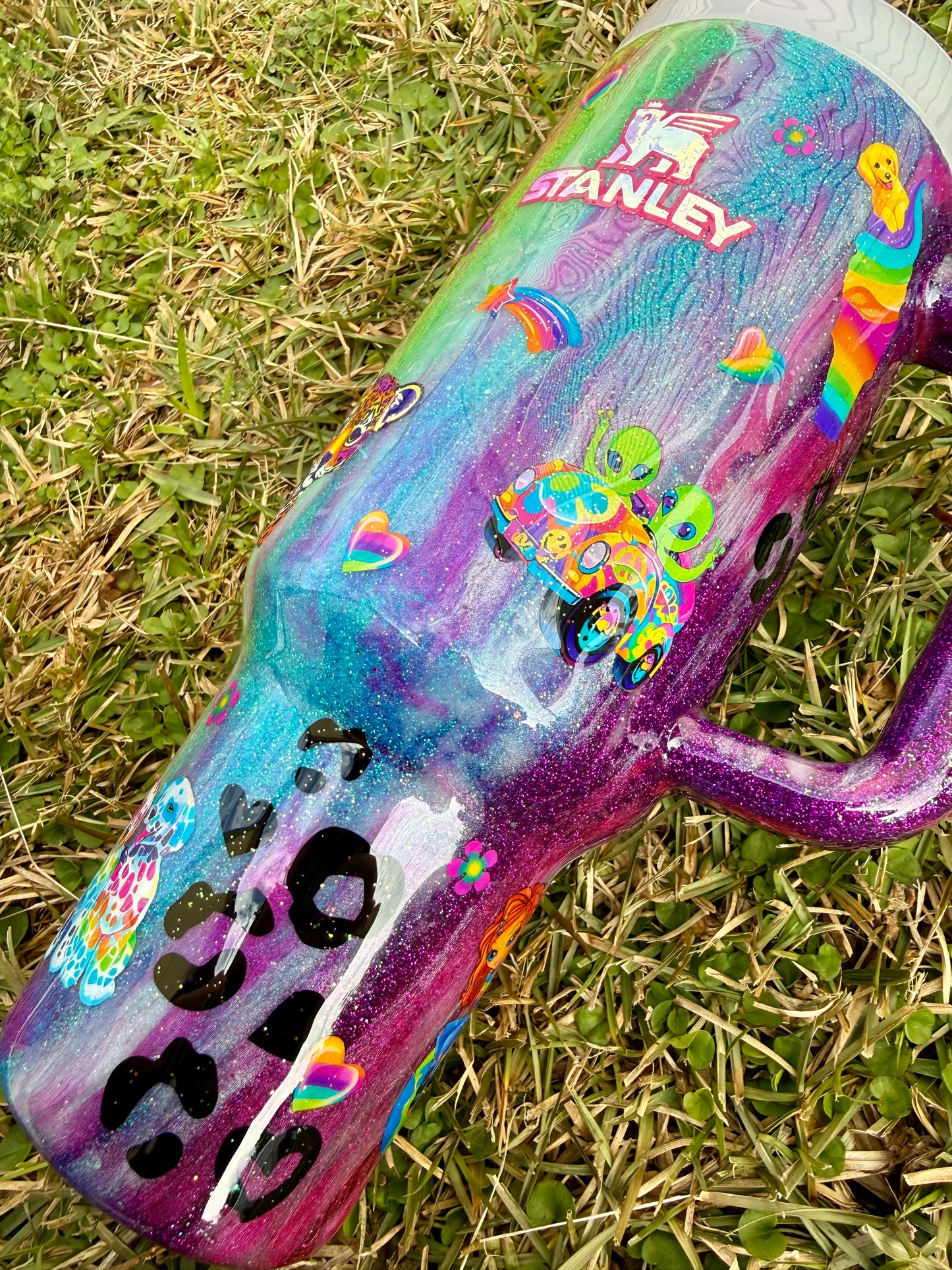 90s Vibe Rainbow Glitter Tumbler