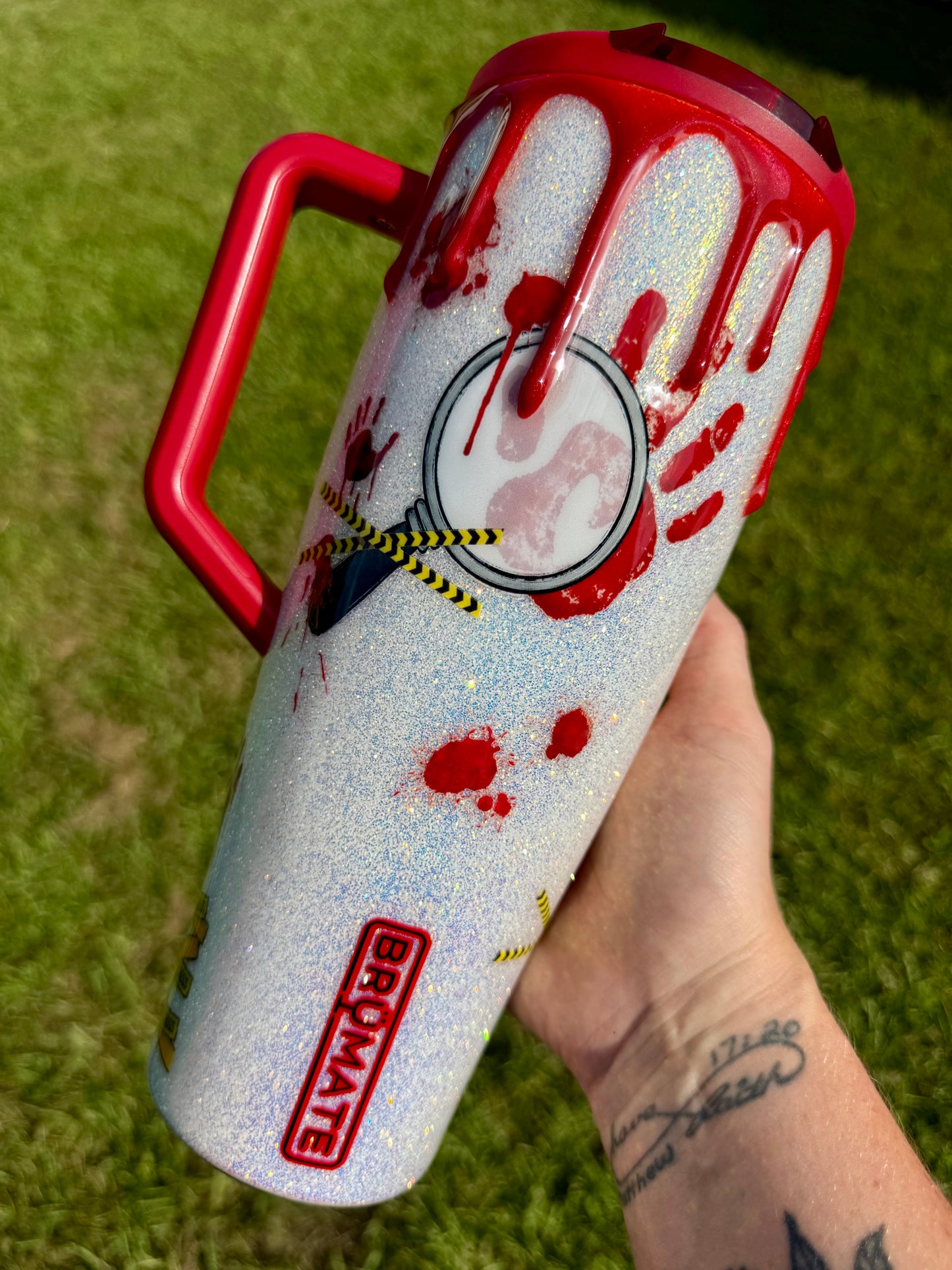 True Crime Junkie Glitter Tumbler