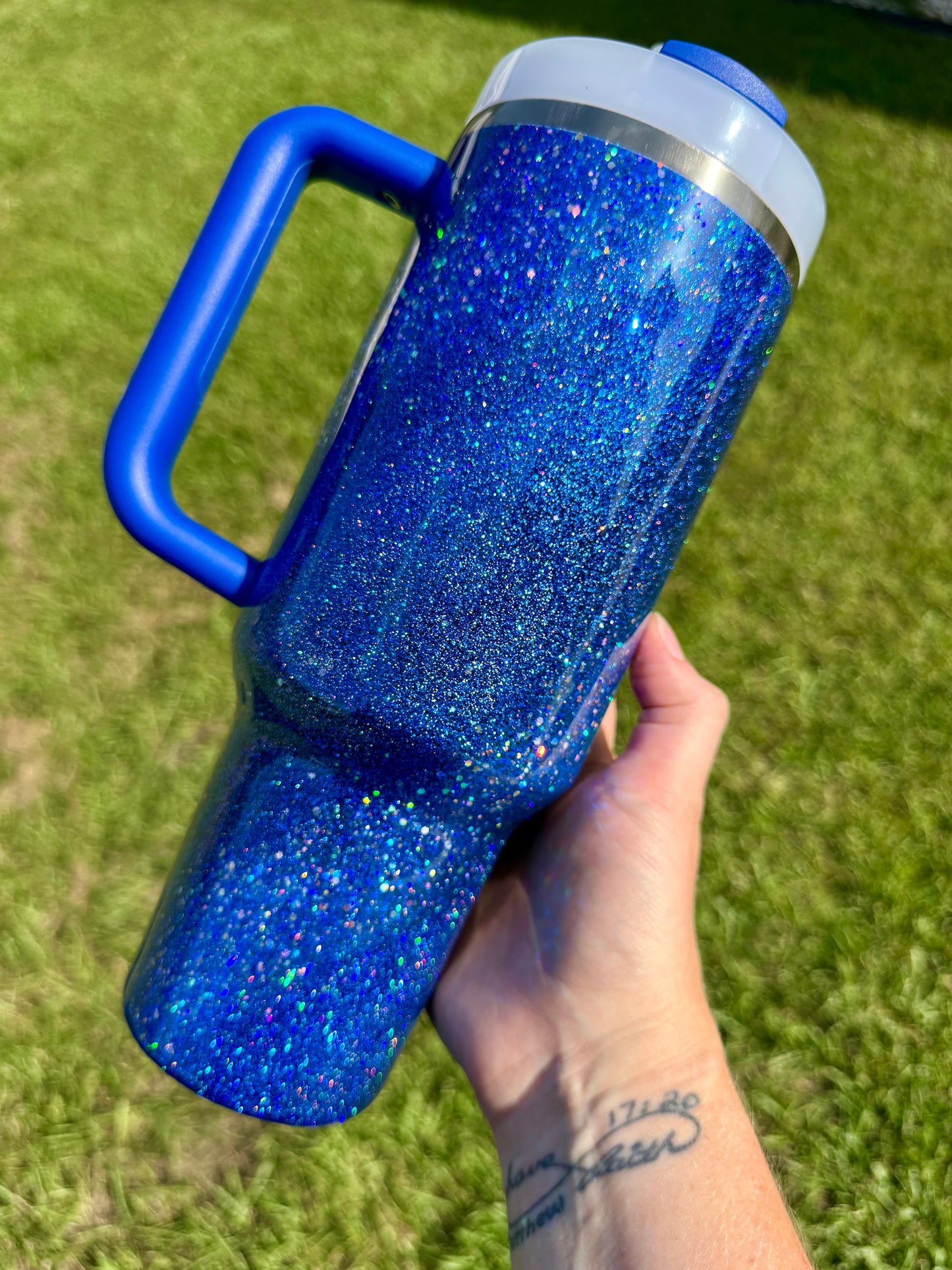 40oz Stanley Quencher Holo Cobalt Ready to Ship