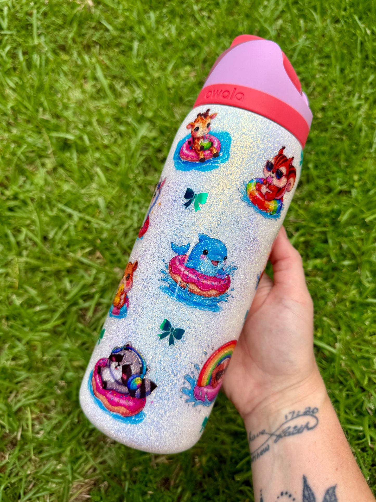Animal Floaties Glitter Tumbler