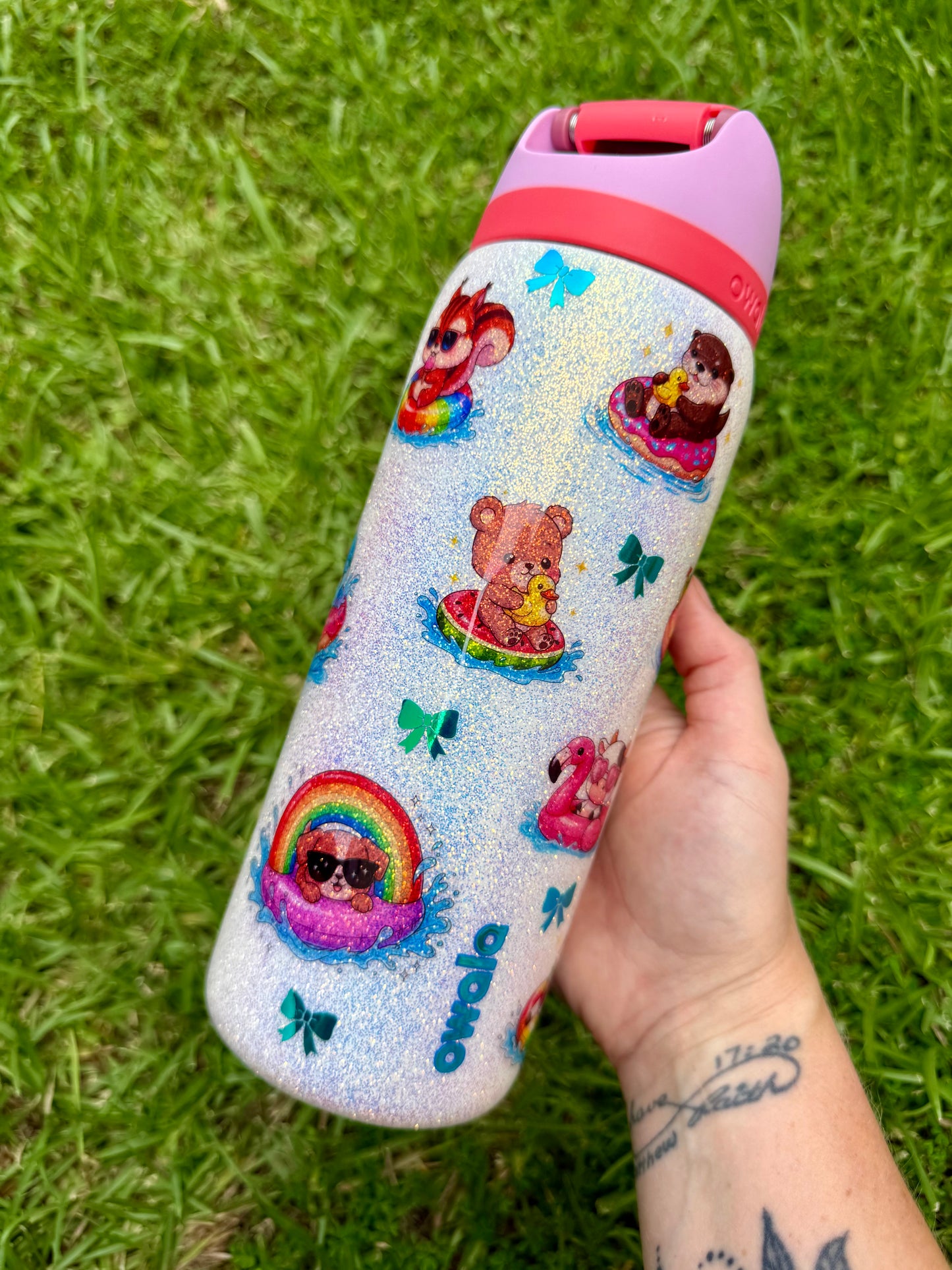 Animal Floaties Glitter Tumbler