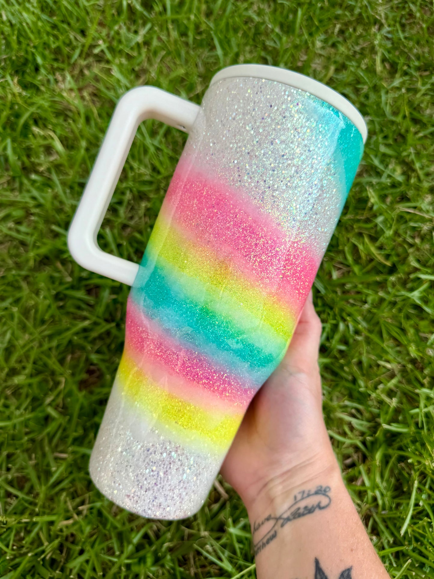 32oz HydroJug Rainbow Swirls Ready to Ship