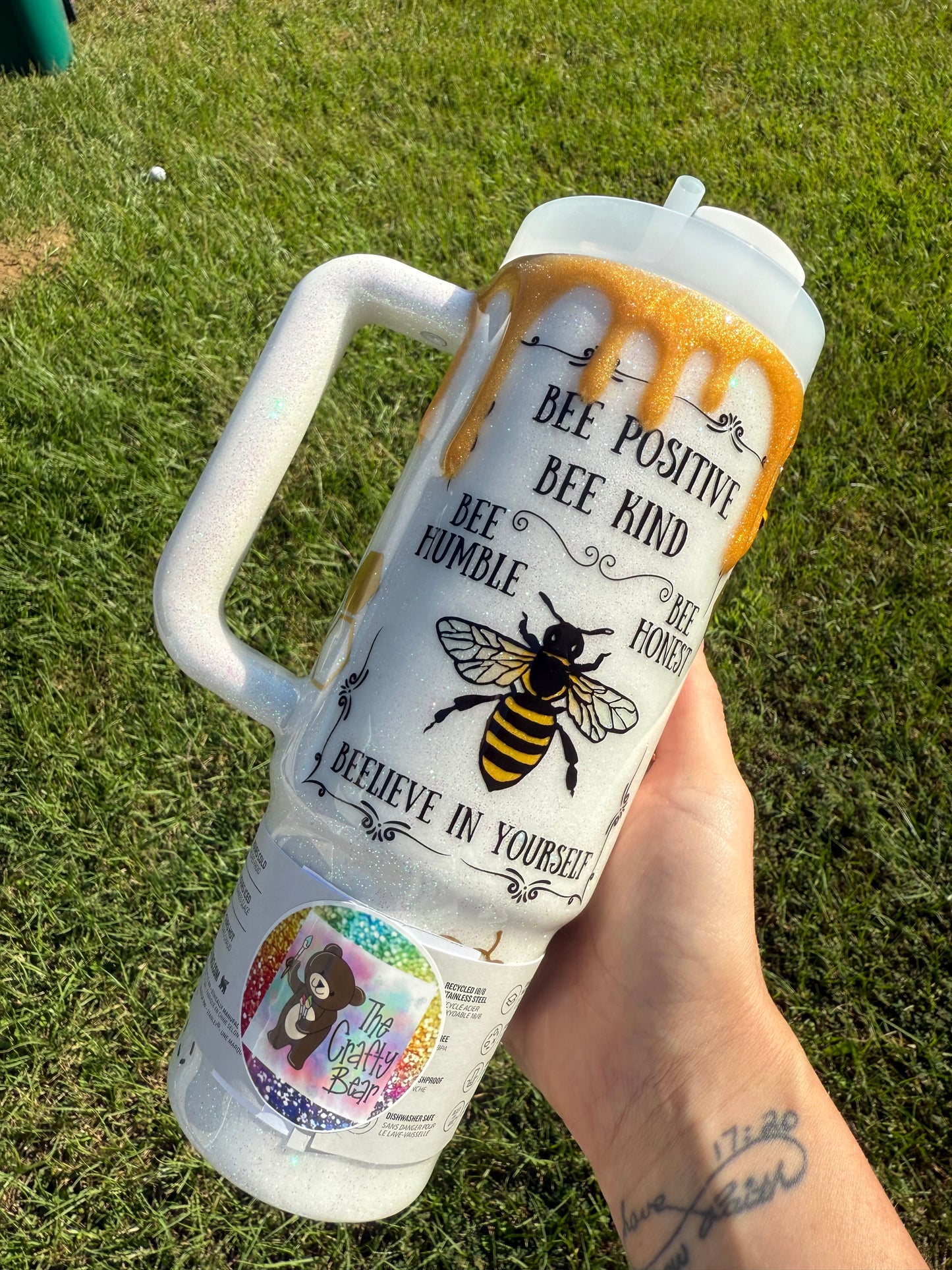 Honey Drip Glitter Tumbler