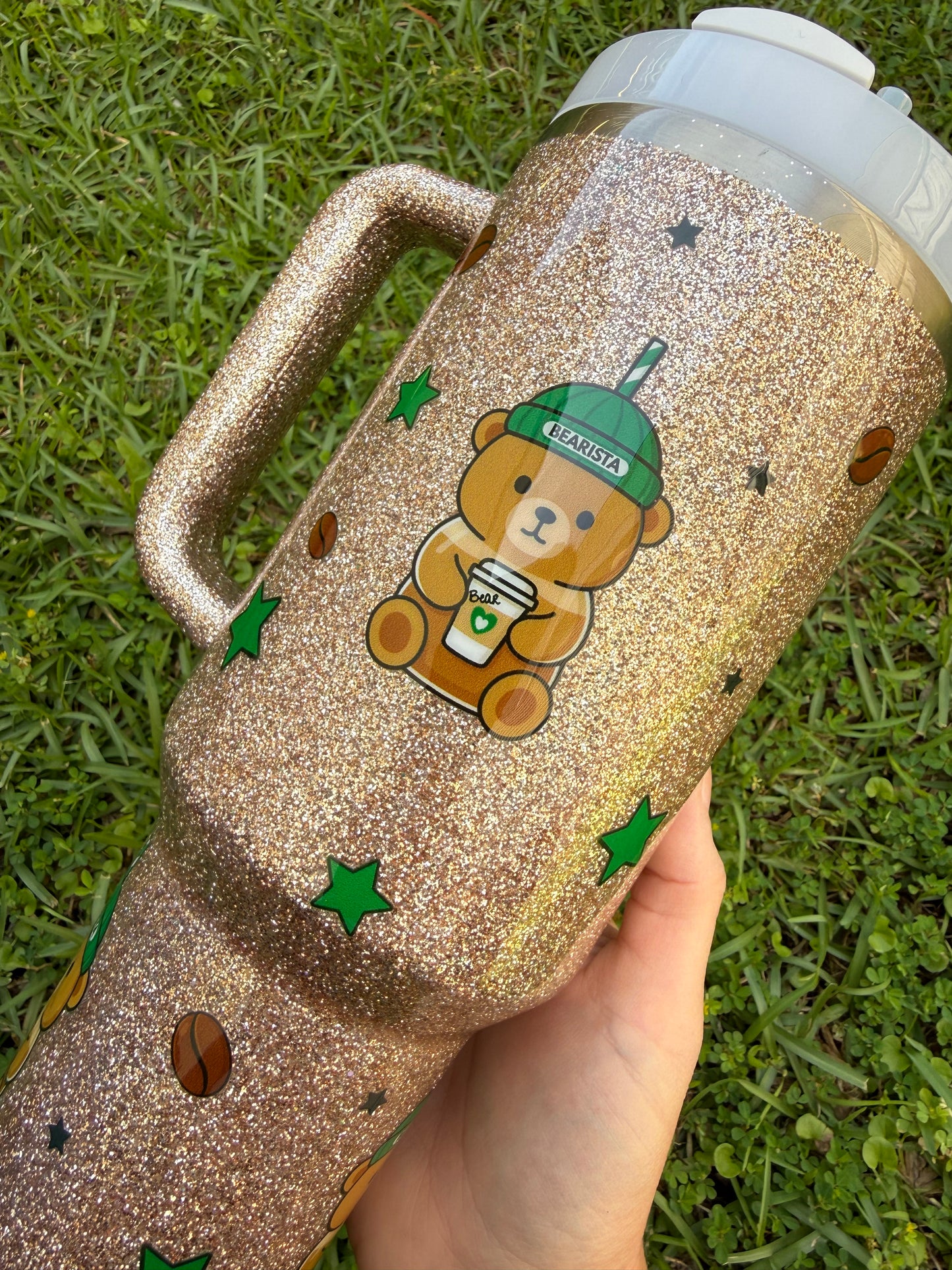 Bearista Coffee Glitter Tumbler
