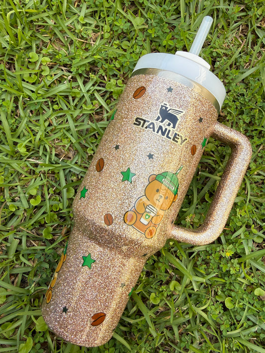 Bearista Coffee Glitter Tumbler