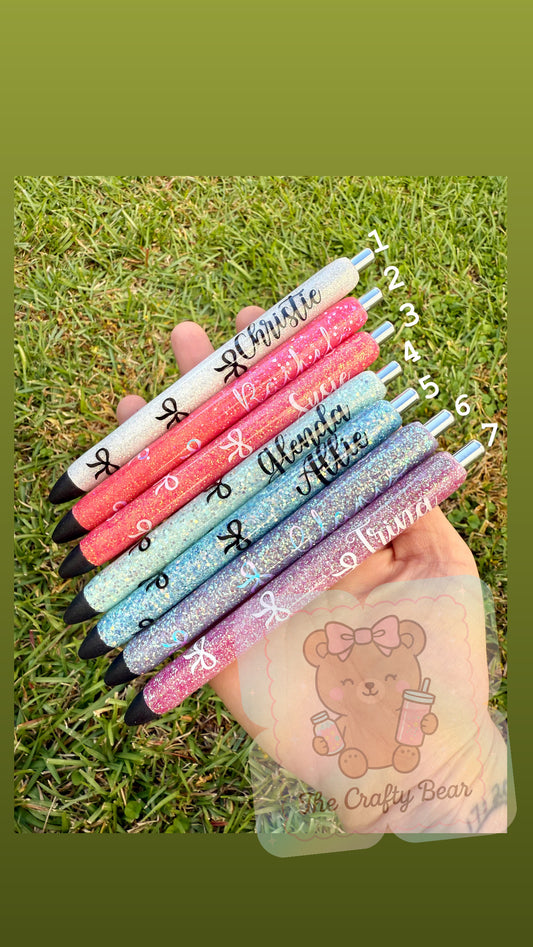 BOW Personalized Epoxy Glitter Pen!