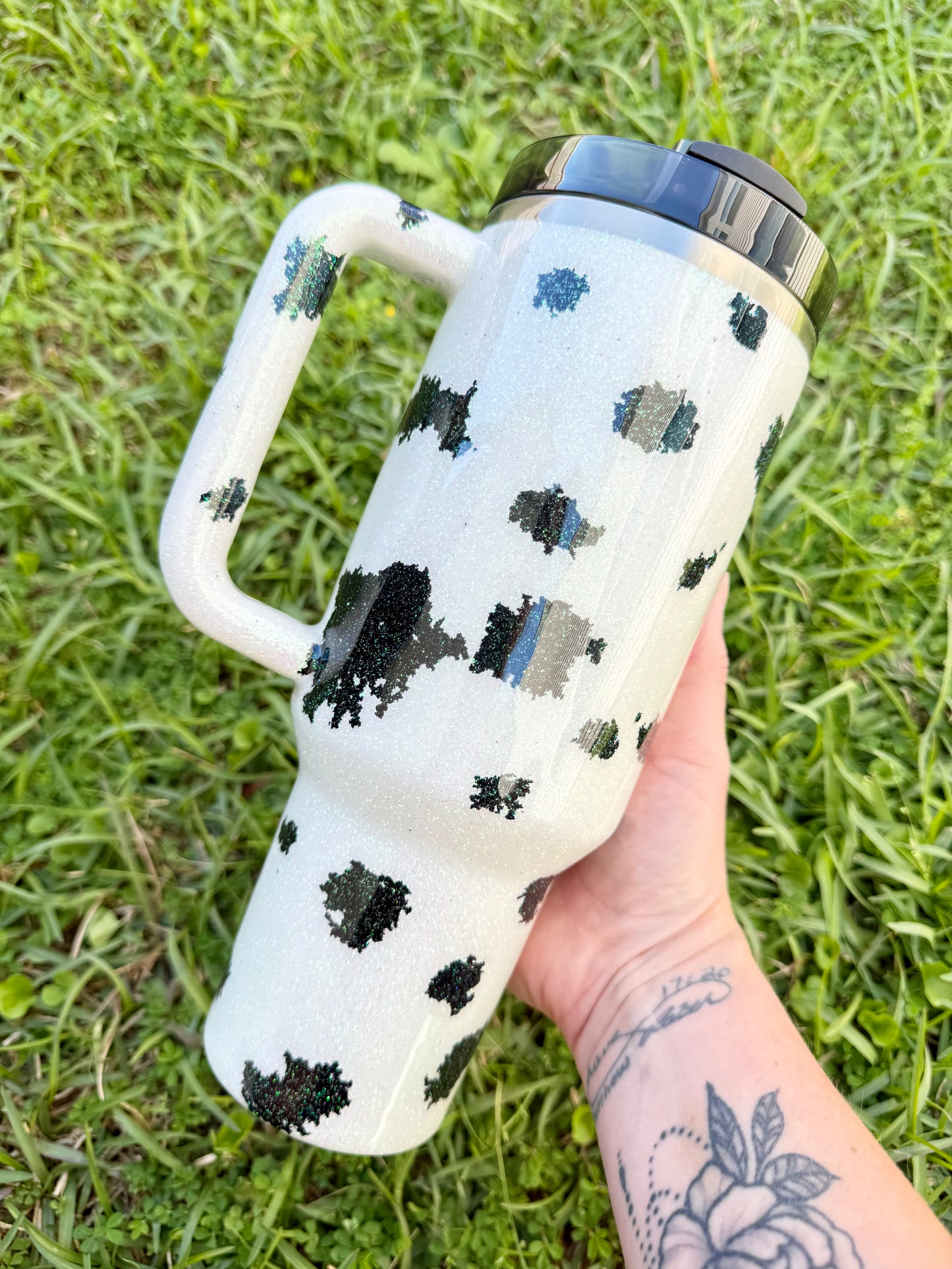 Dalmatian Glitter Tumbler