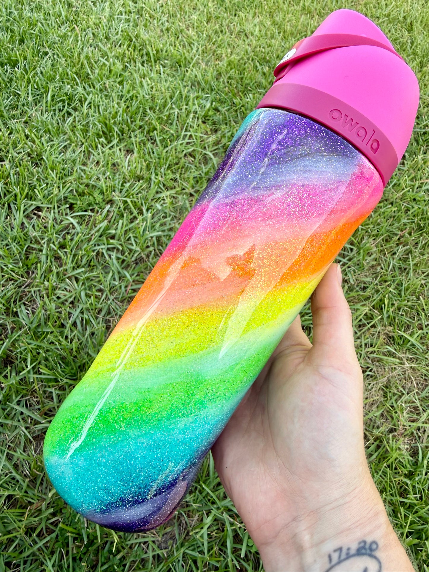 24oz Owala Rainbow Swirls Ready to Ship
