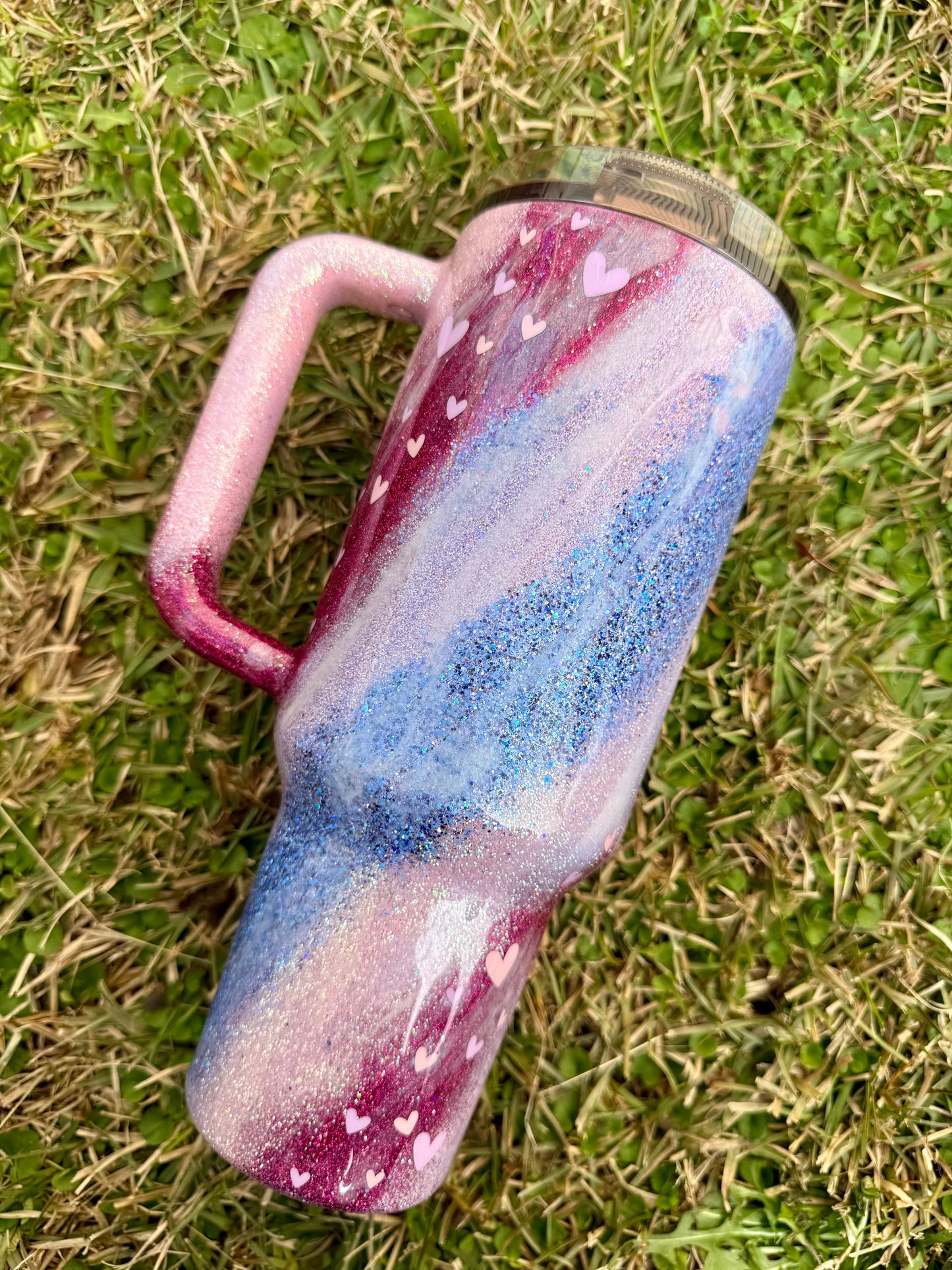 Valentine Swirl Glitter Tumbler