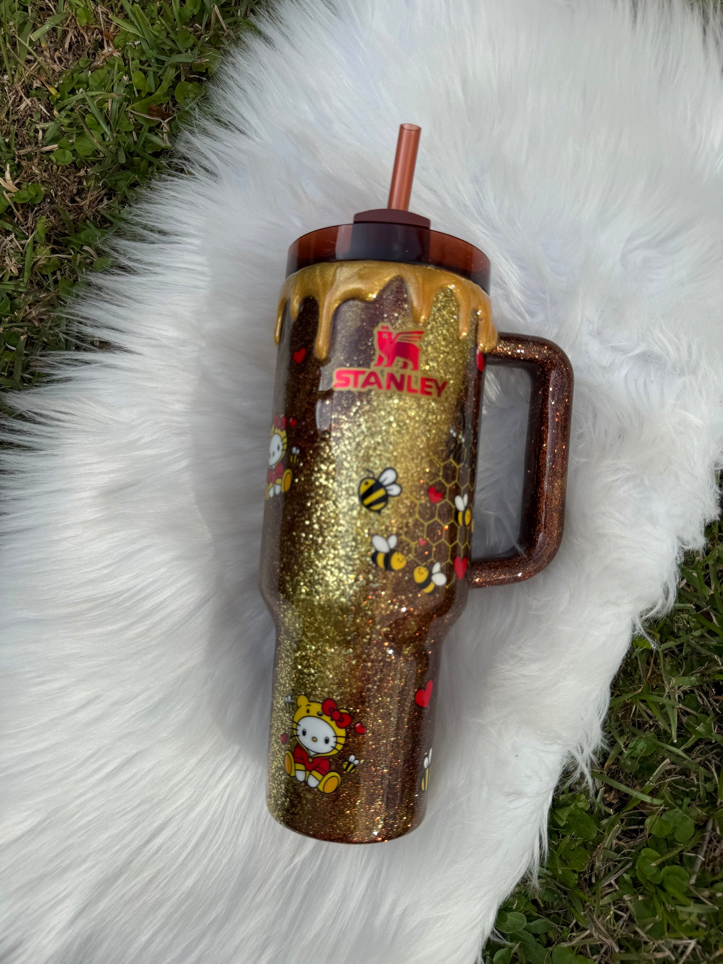 40oz Winnie the Pooh Hello Kitty Valentine Day Stanley or HydroJug