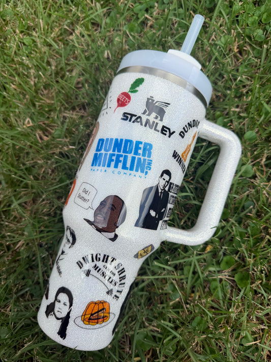 The Office 40oz Glitter Stanley