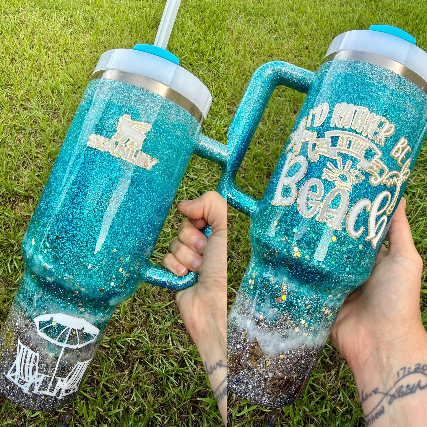 40oz Stanley Quencher Beach Ready to Ship