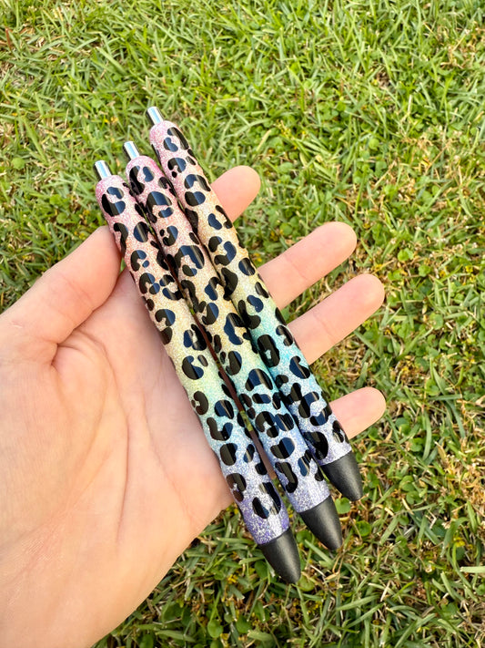 Rainbow Opal Leopard Inkjoy Epoxy Pen