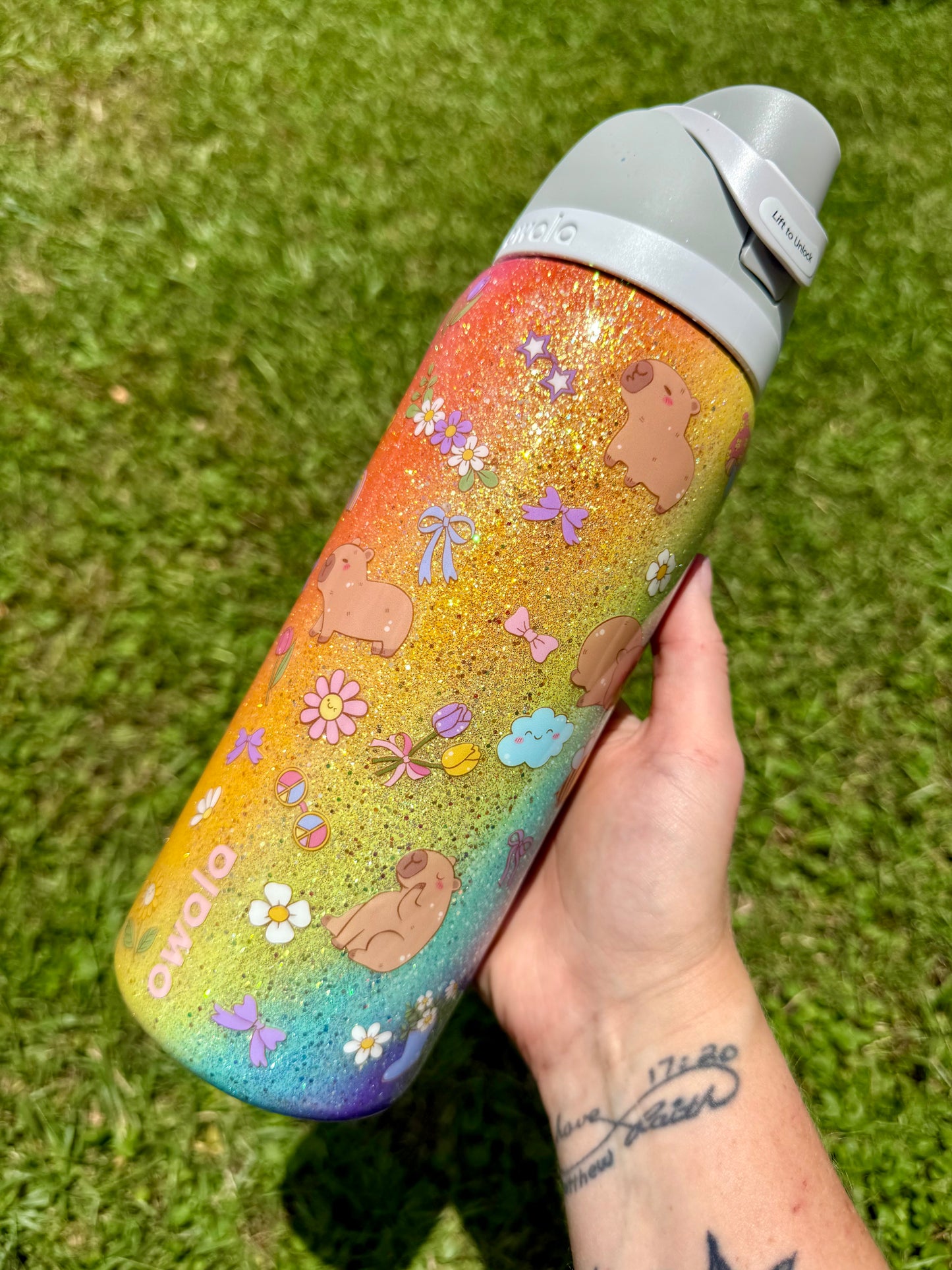 32oz Owala Rainbow Capybaras Ready to Ship