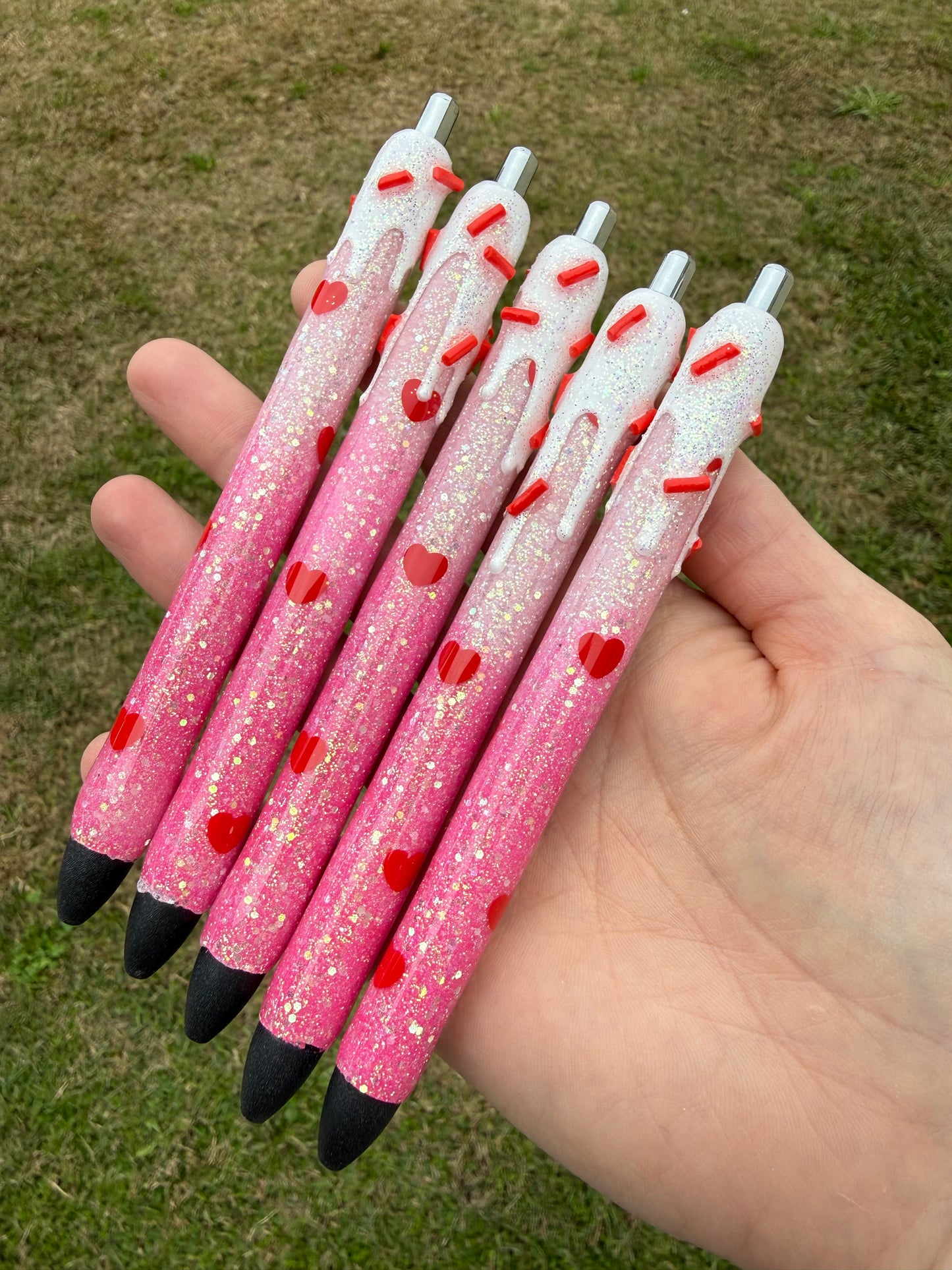 Ombré Heart Drip Epoxy Glitter Pen!