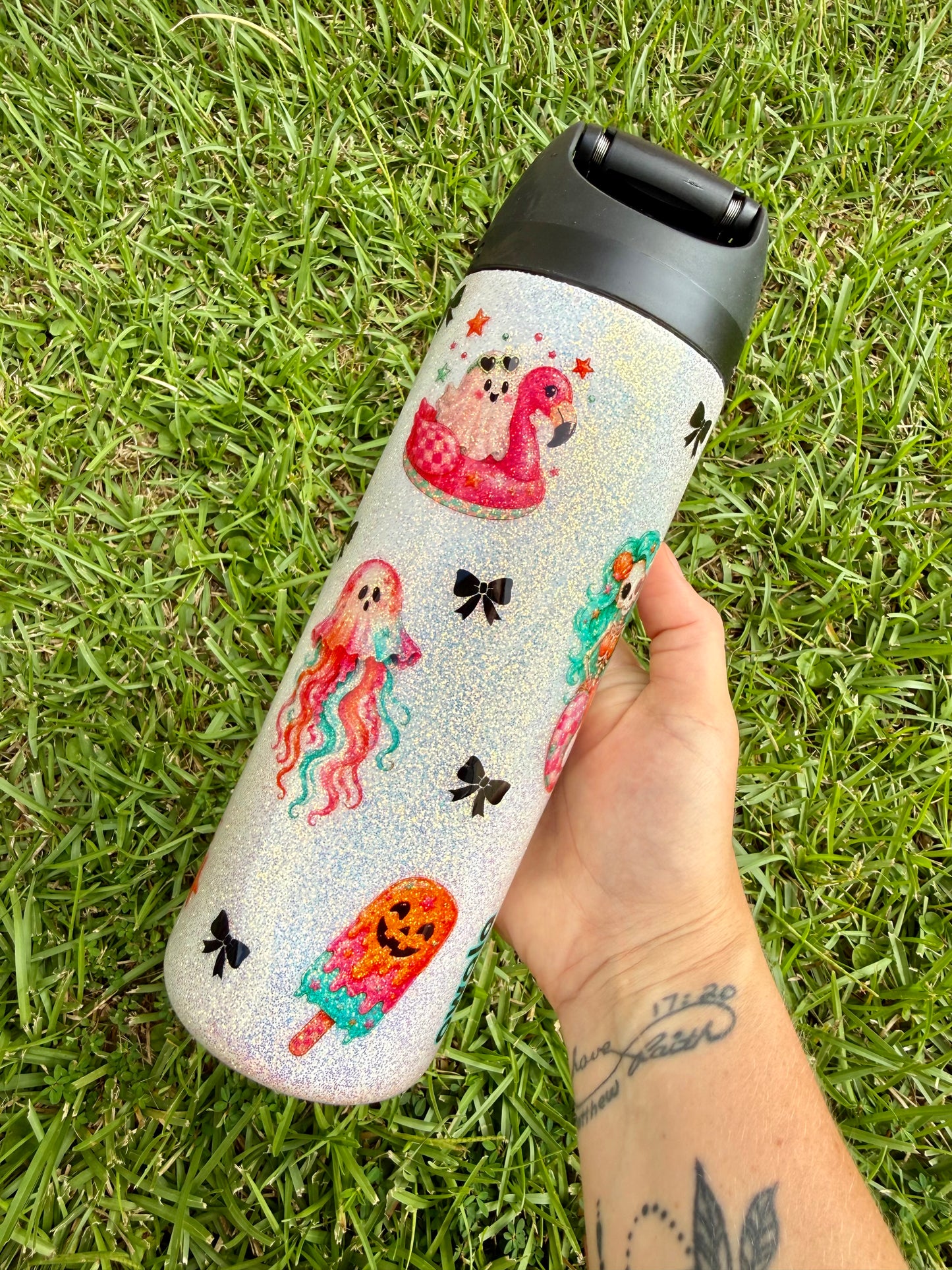 Summerween Glitter Tumbler