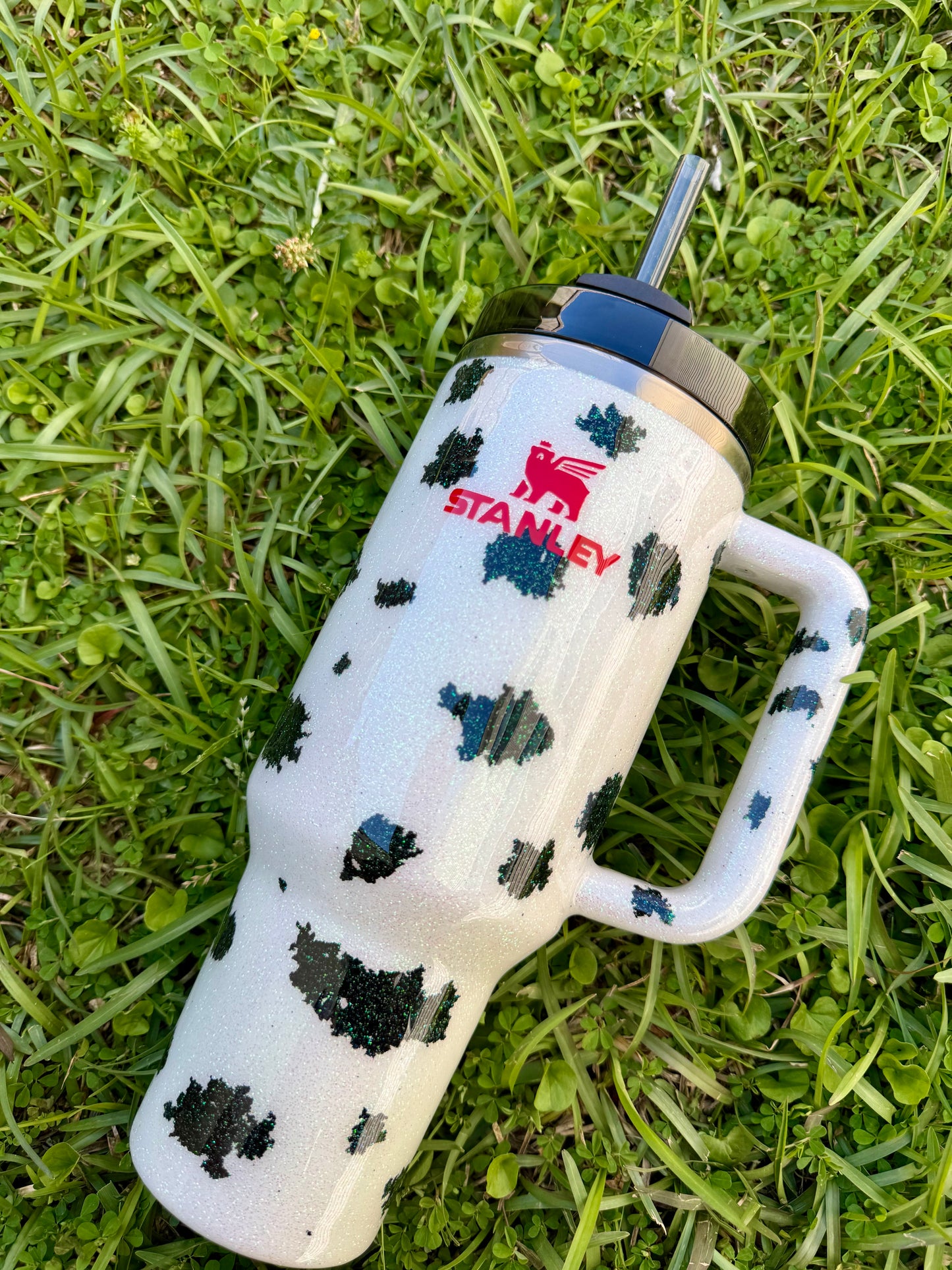 Dalmatian Glitter Tumbler