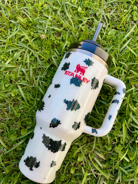 Dalmatian Glitter Tumbler