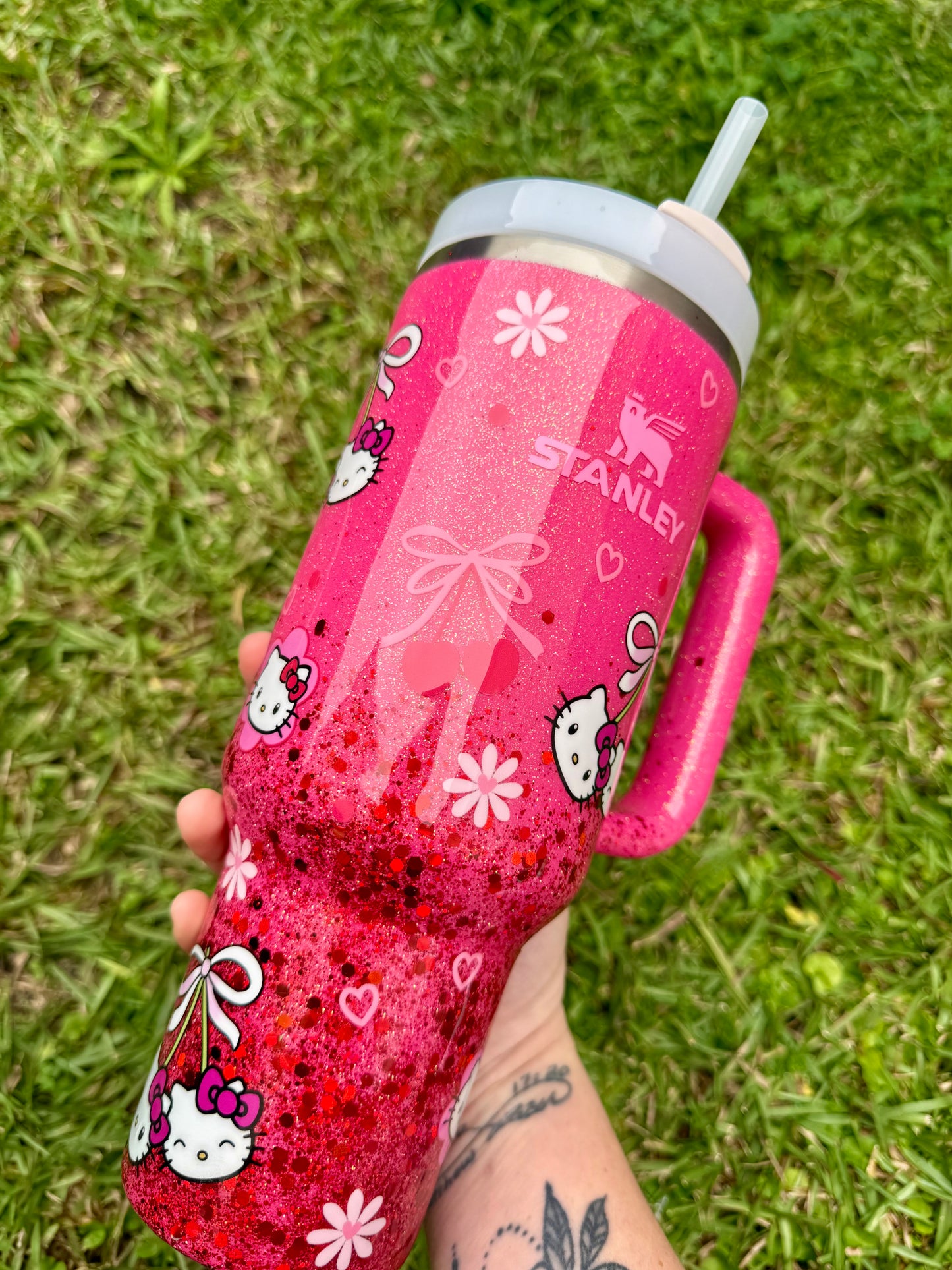 Valentine Cherry HK Glitter Tumbler
