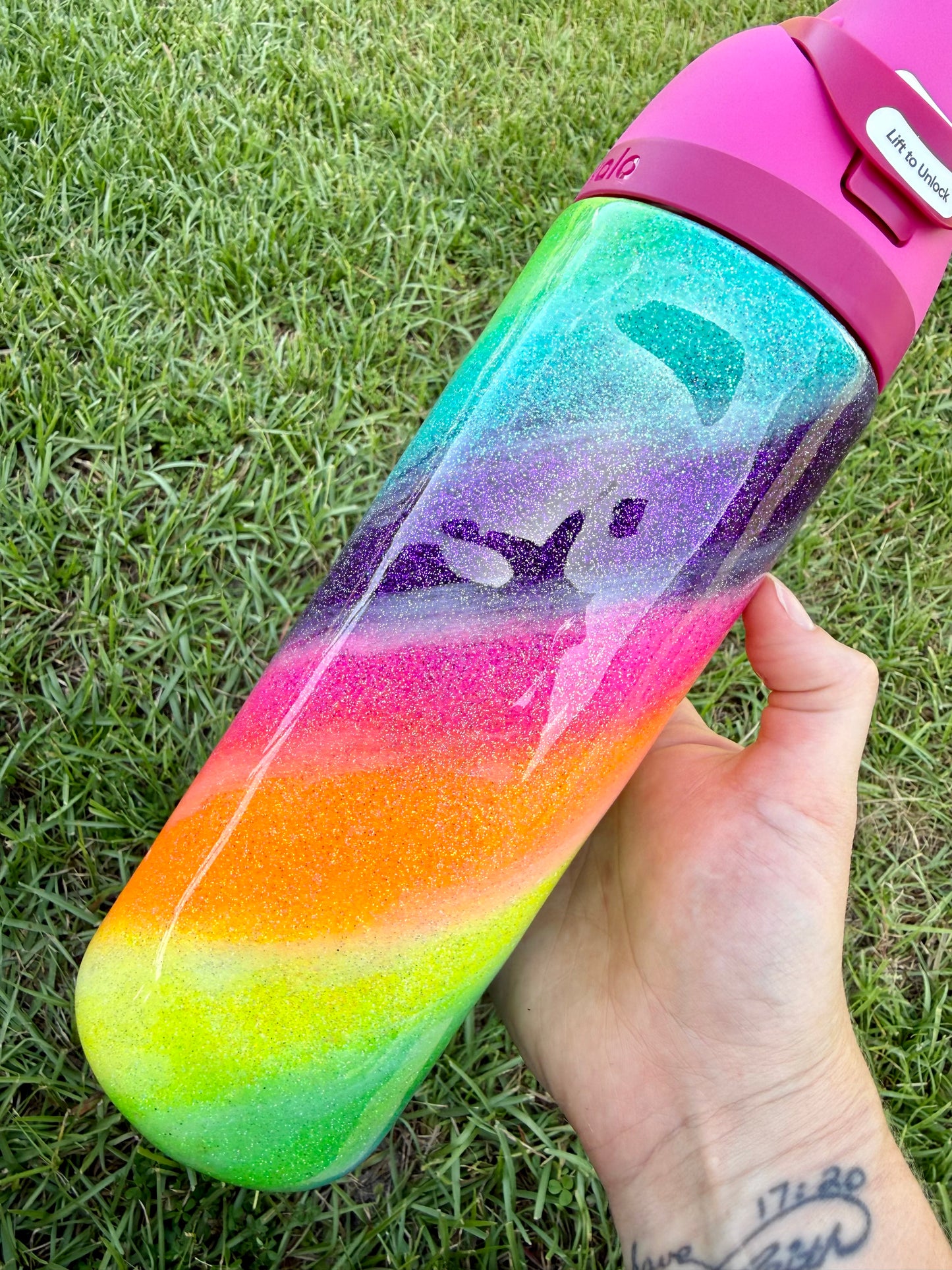 24oz Owala Rainbow Swirls Ready to Ship