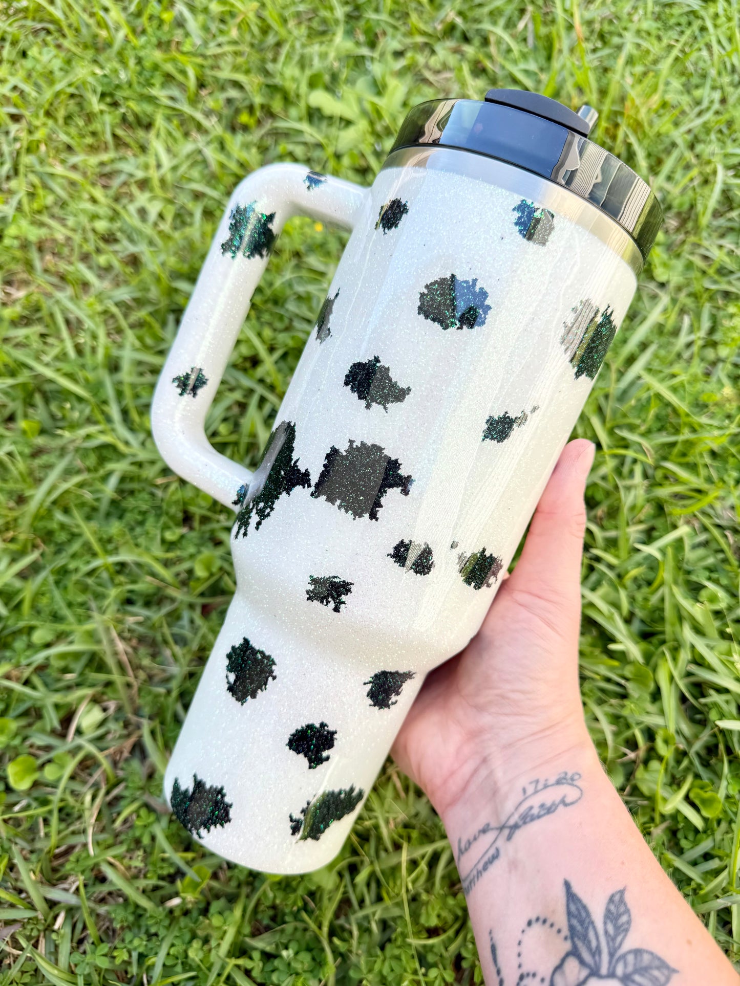 Dalmatian Glitter Tumbler
