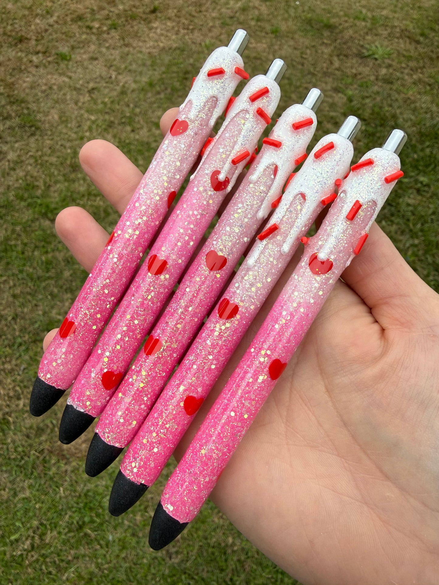 Ombré Heart Drip Epoxy Glitter Pen!