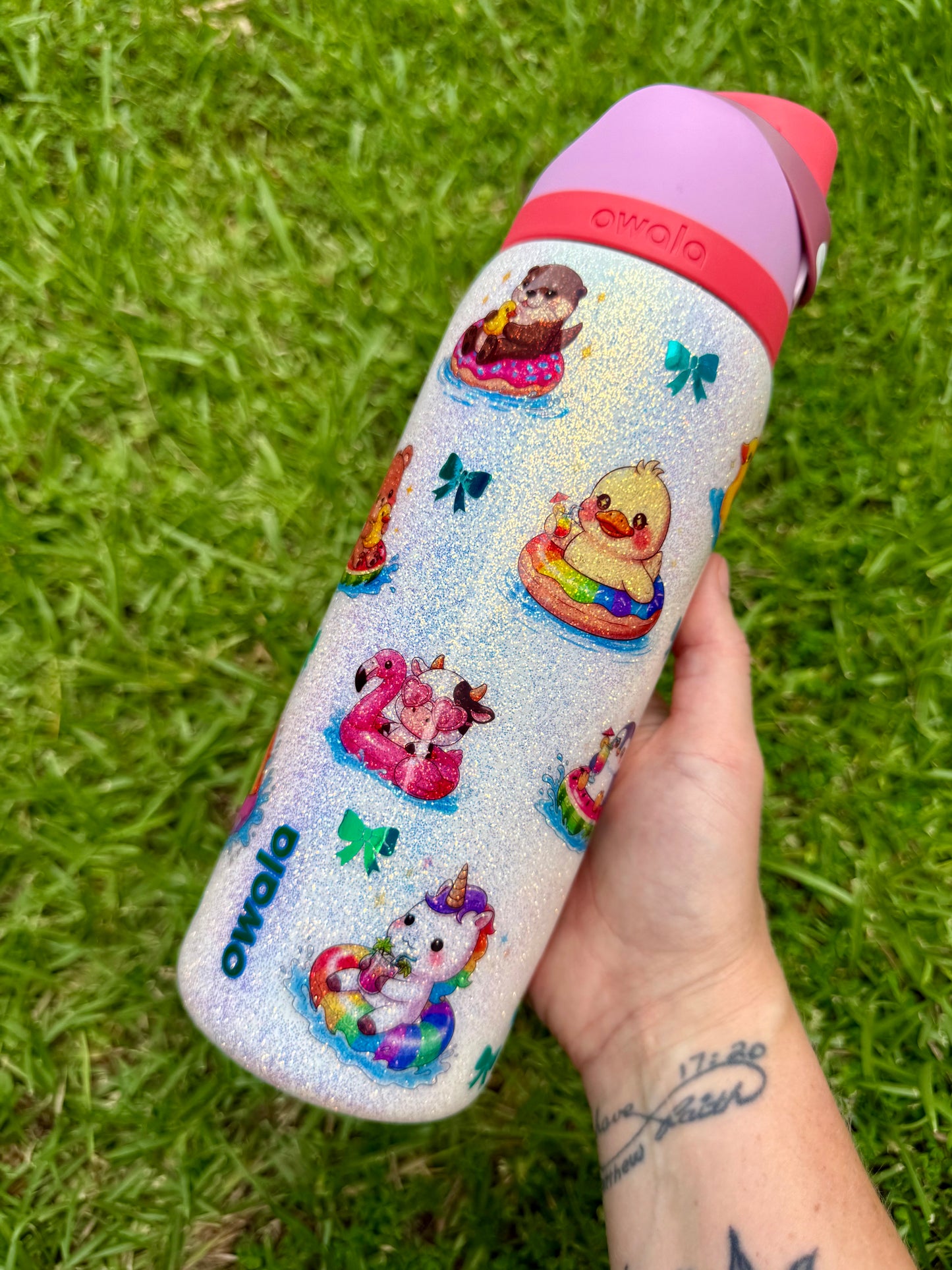 Animal Floaties Glitter Tumbler