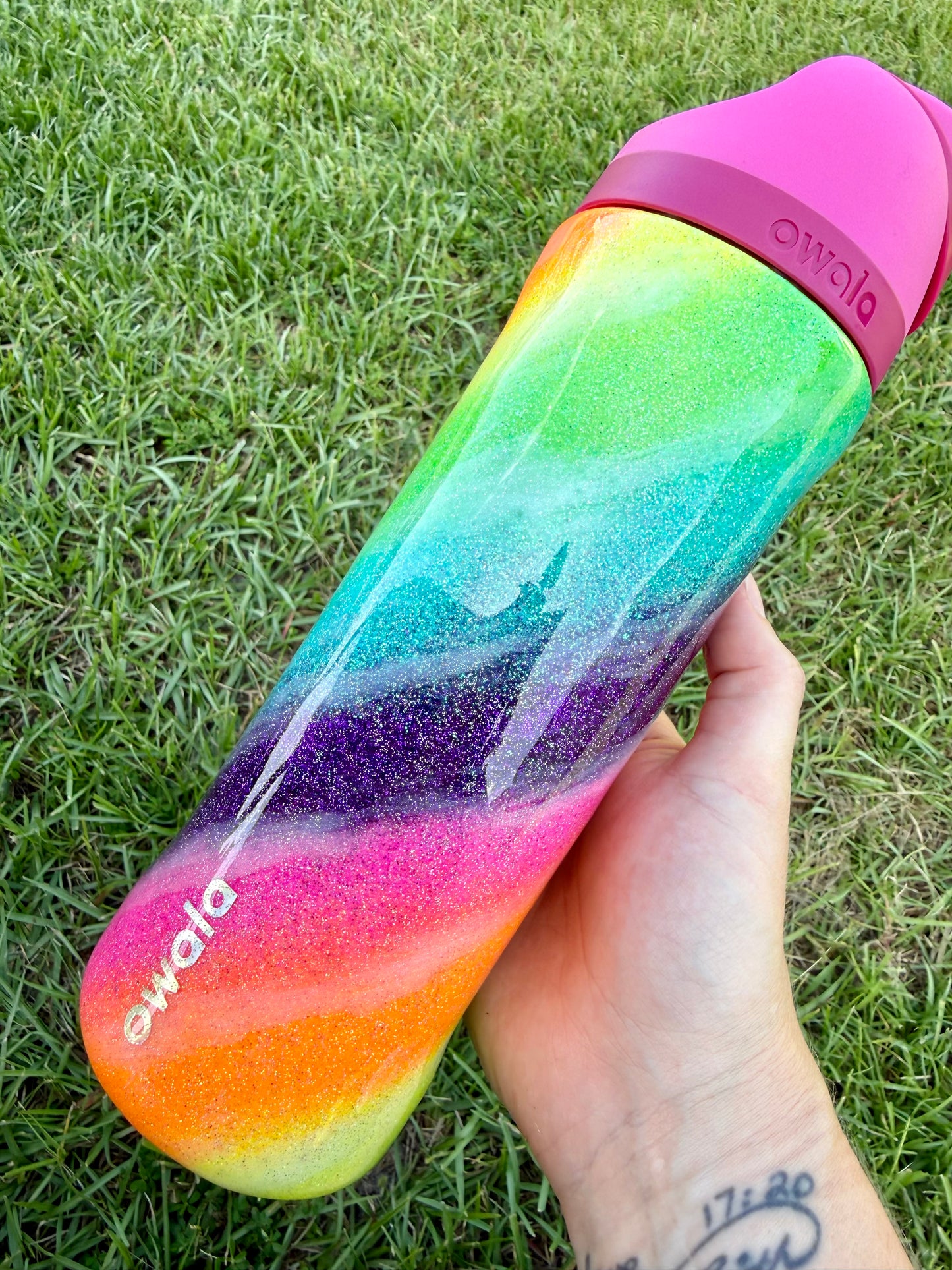 24oz Owala Rainbow Swirls Ready to Ship