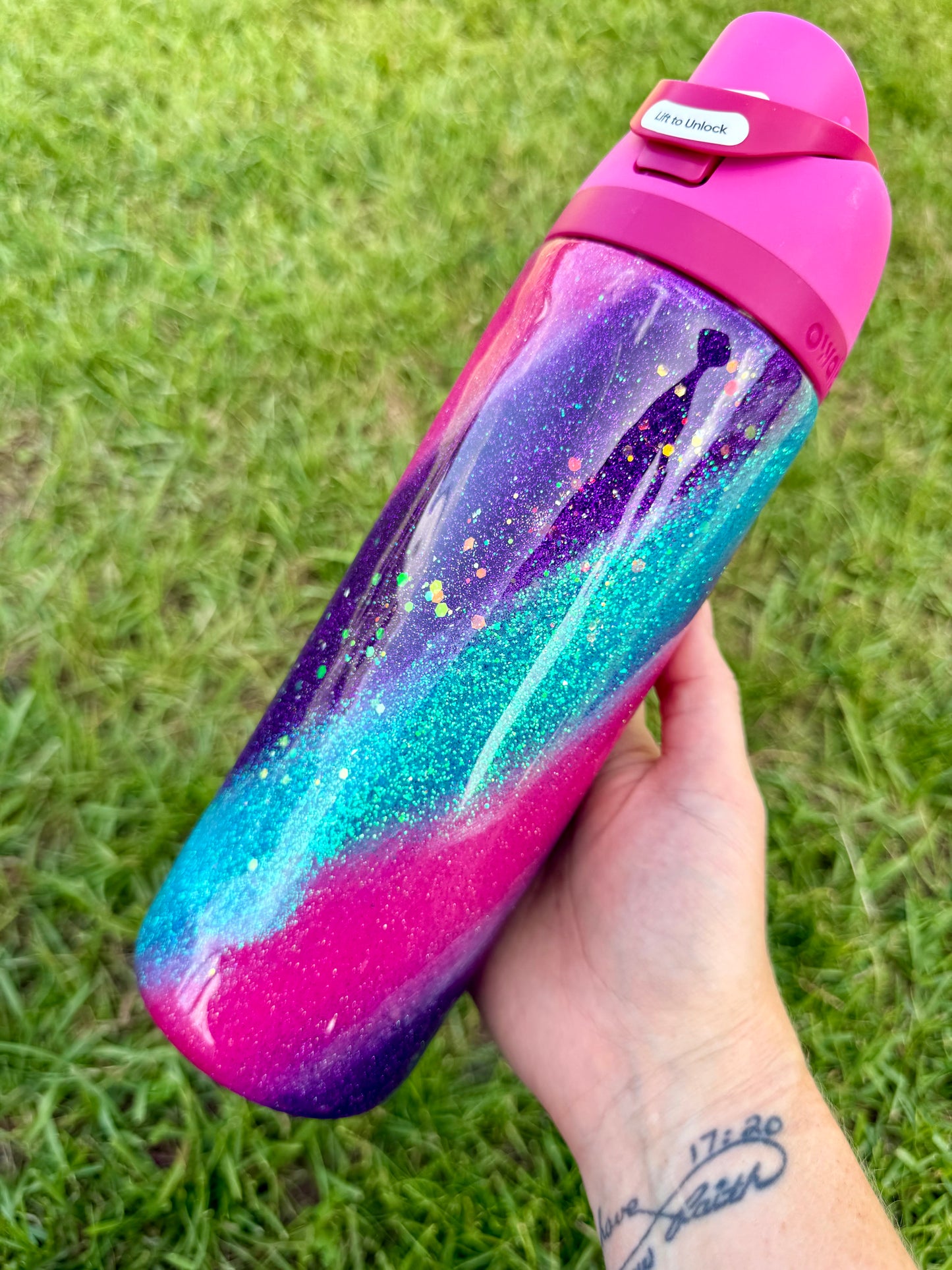 24oz Owala Pink, Purple Blue Swirl Ready to Ship