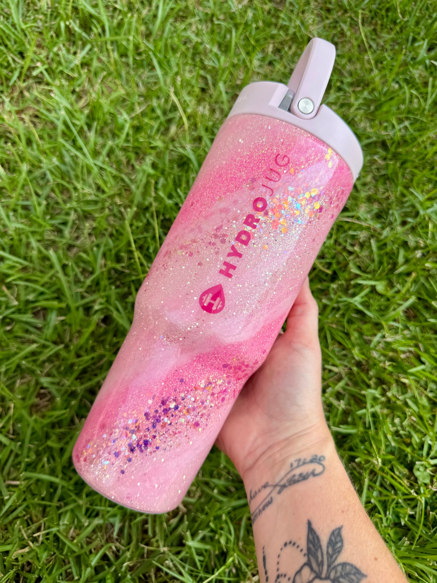 32oz HydroJug Sport Pink Swirls Ready to Ship
