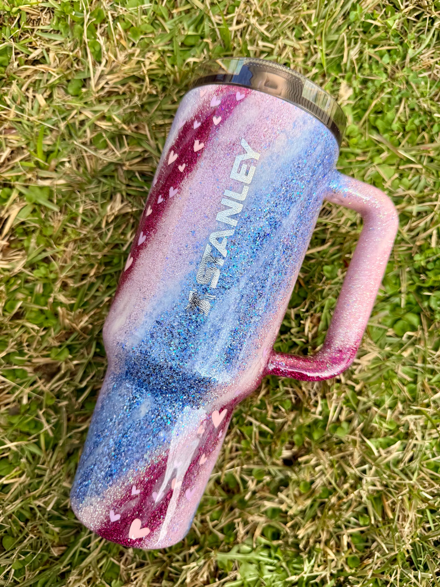 Valentine Swirl Glitter Tumbler