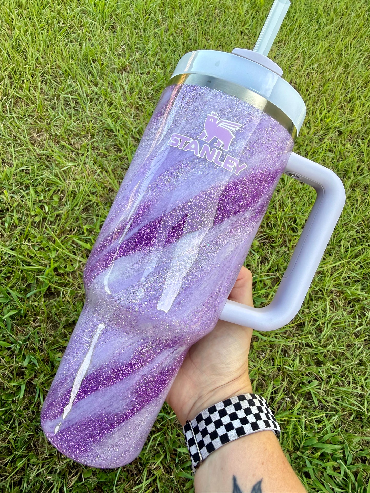 40oz Stanley Quencher Purple Swirl Ready to Ship