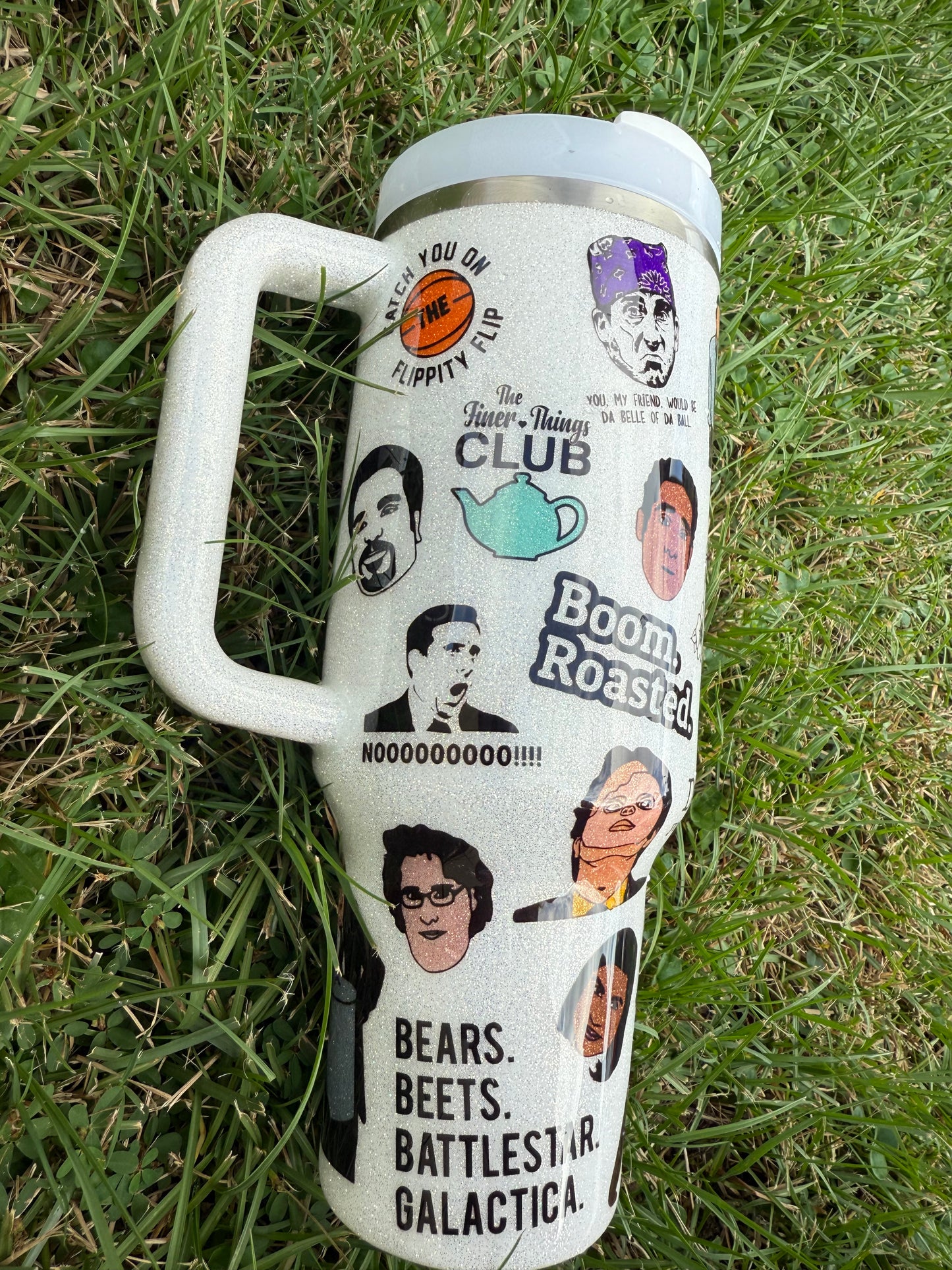 The Office 40oz Glitter Stanley