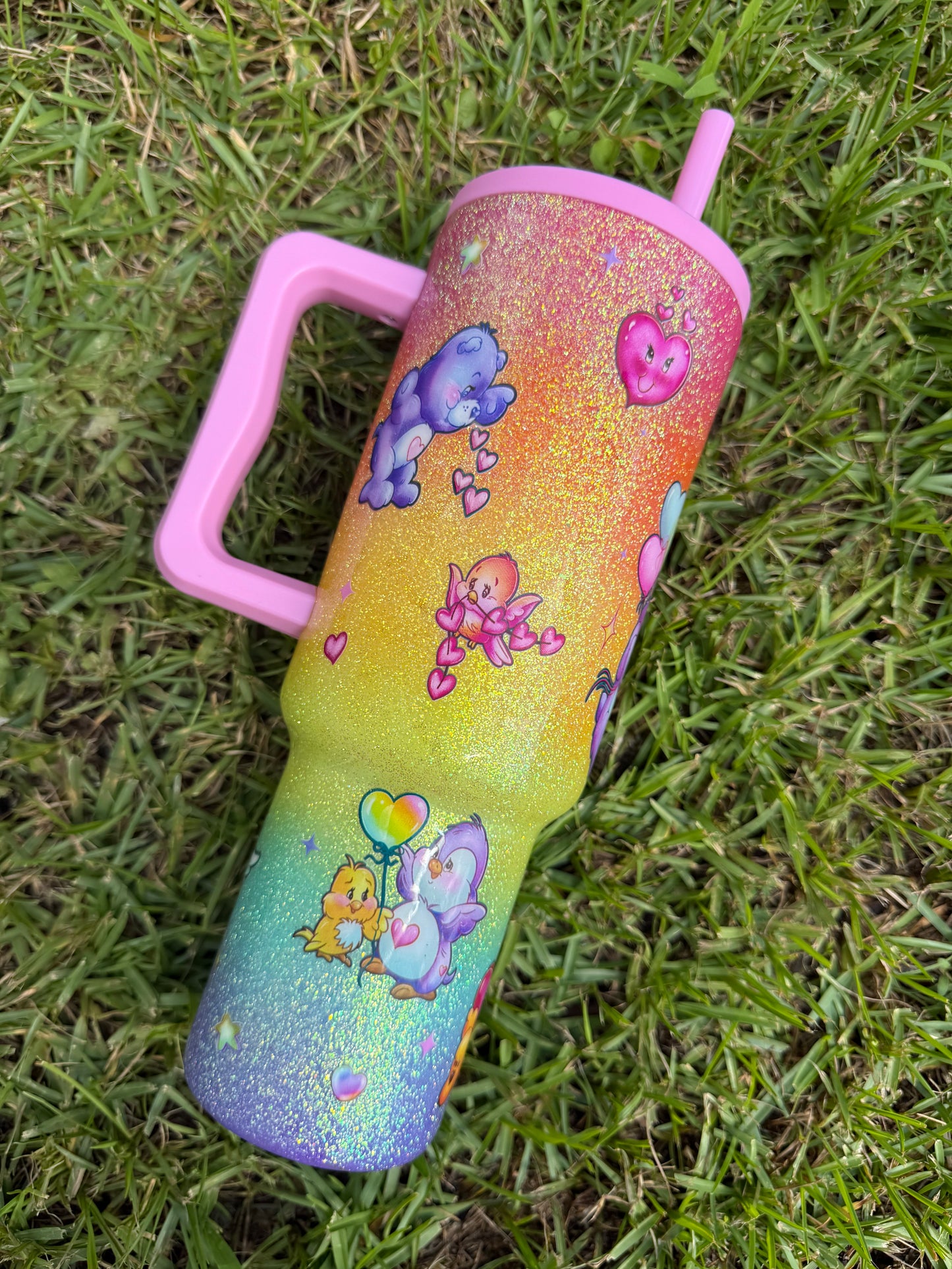 Care Bears Rainbow Glitter Tumbler