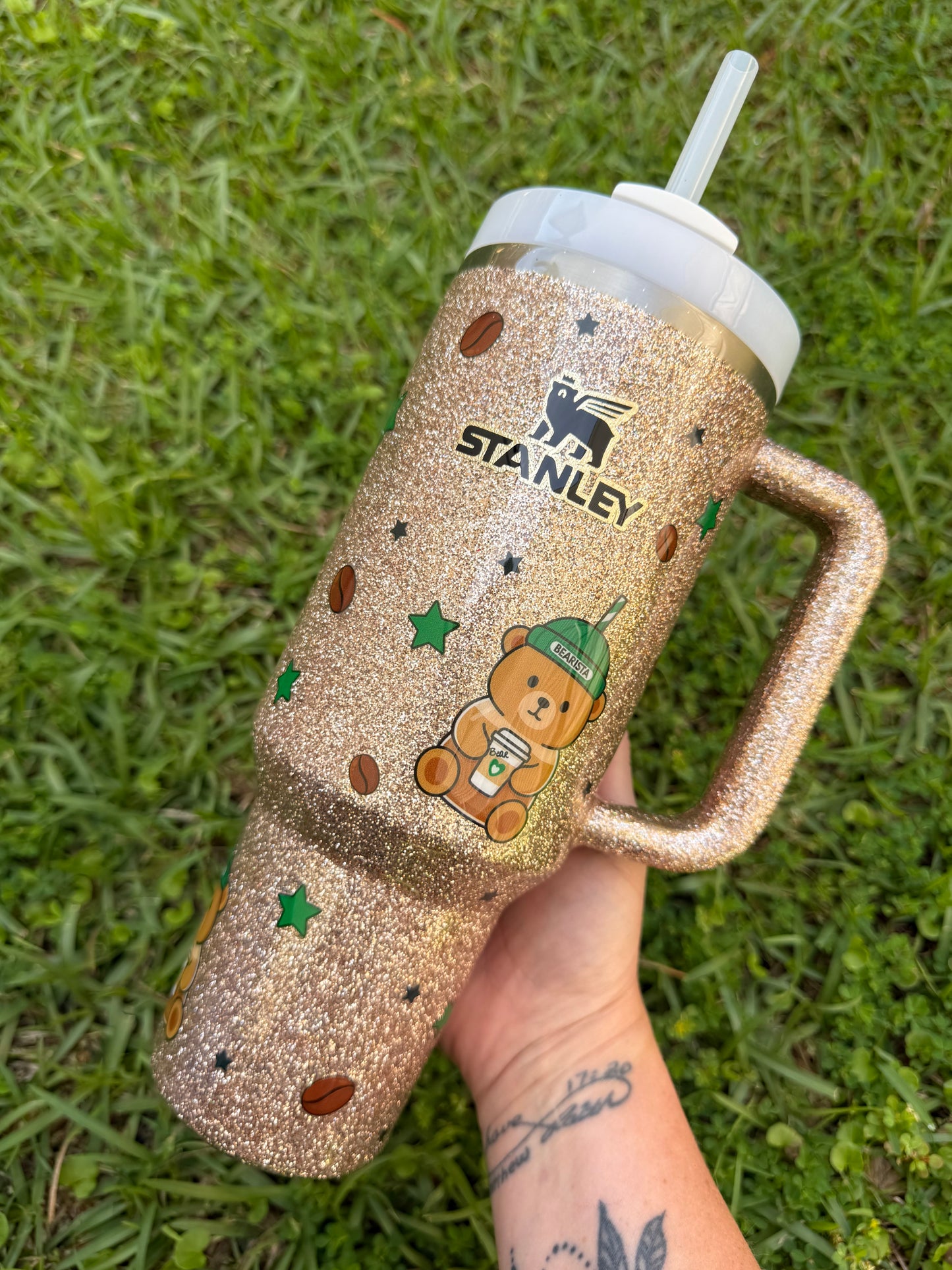 Bearista Coffee Glitter Tumbler