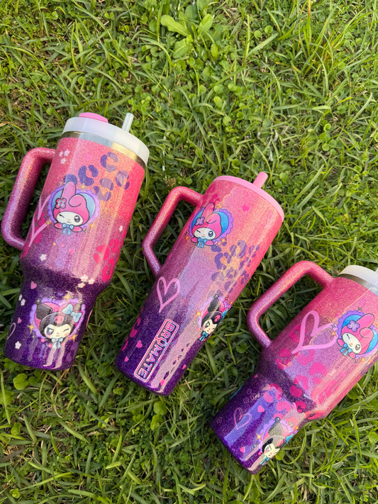 Neon HK Glitter Tumbler
