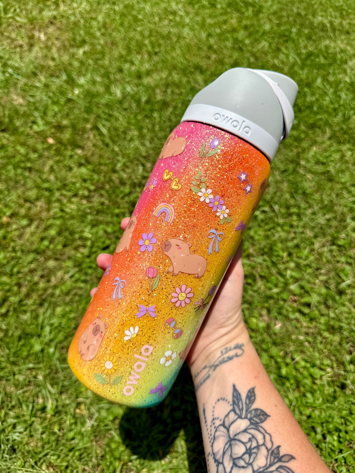 32oz Owala Rainbow Capybaras Ready to Ship