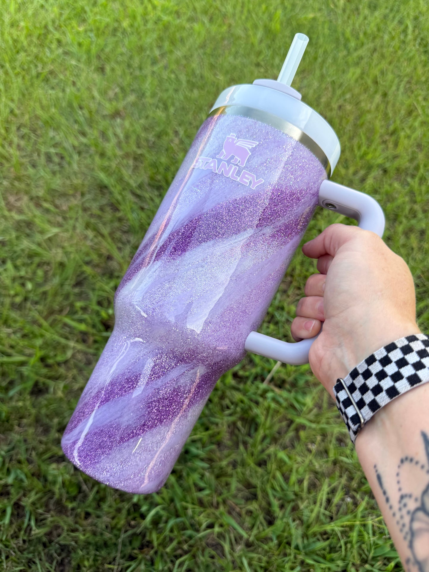 40oz Stanley Quencher Purple Swirl Ready to Ship